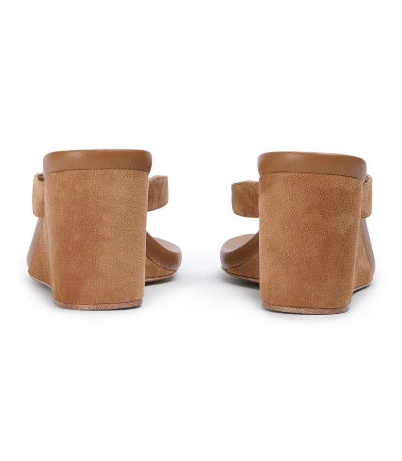 Avanti Suede Wedge Thong Sandals for Women - Comfortable Butterscotch Summer Sandals with Cushioned Footbed | Perfect for Beach, Vacation & Casual Outfits