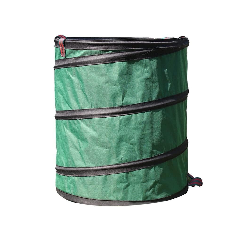 Foldable Oxford Cloth Trash Can - Large Capacity, Thick & Durable Portable Garbage Bin for Home, Office, Kitchen, Camping & Outdoor Use (Green)