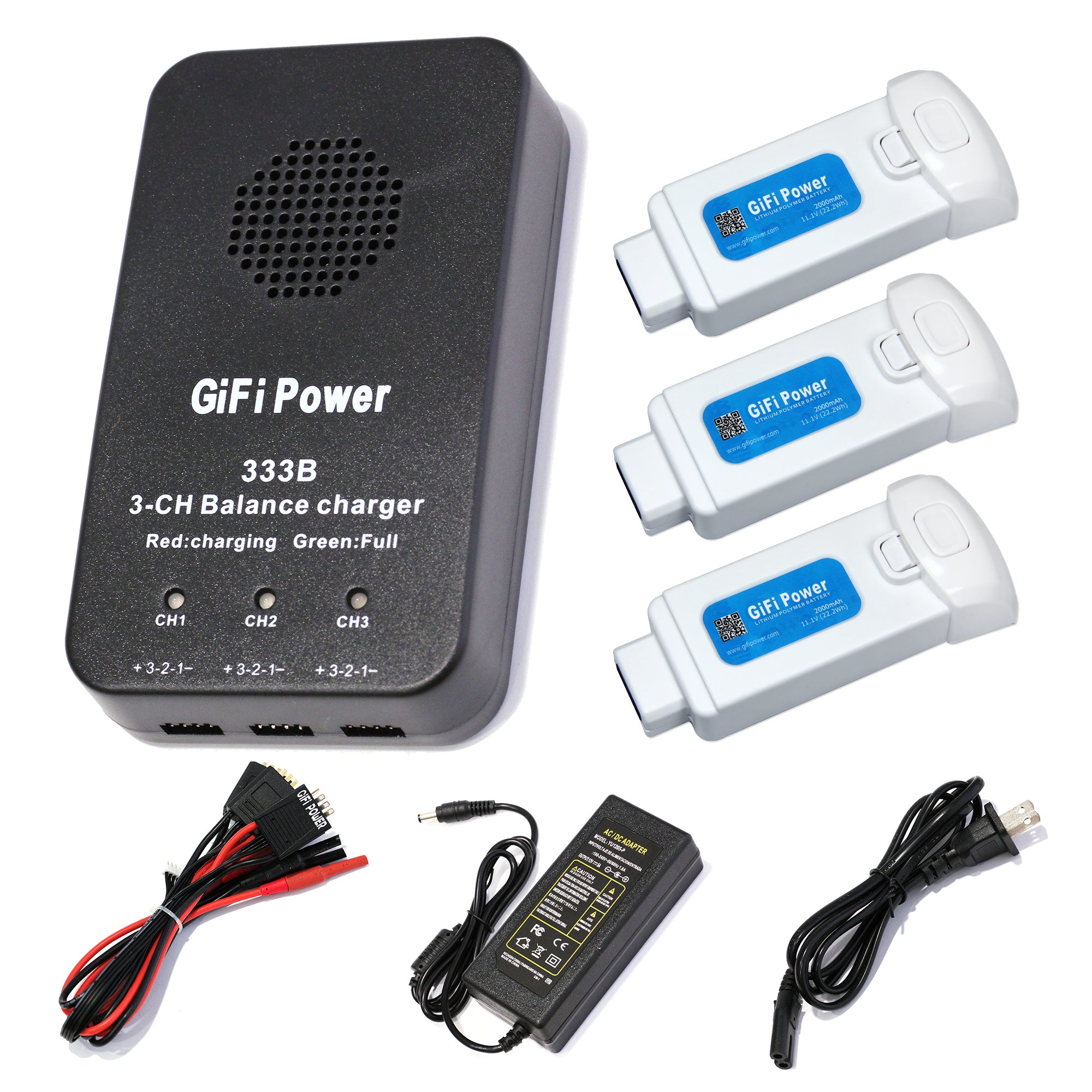 3 in 1 Battery Balance Charger for Yuneec Breeze LiPo Batteries - Fast Charging RC Drone Accessory with LCD Display - Perfect for DJI, Hubsan, and Syma Drones (Home & Outdoor Use)