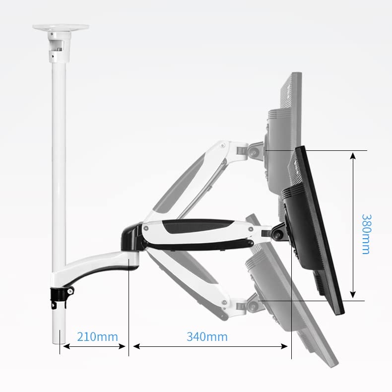 **Adjustable Ceiling Mount Monitor Stand Bracket - Full Motion Monitor Arm for 15-27