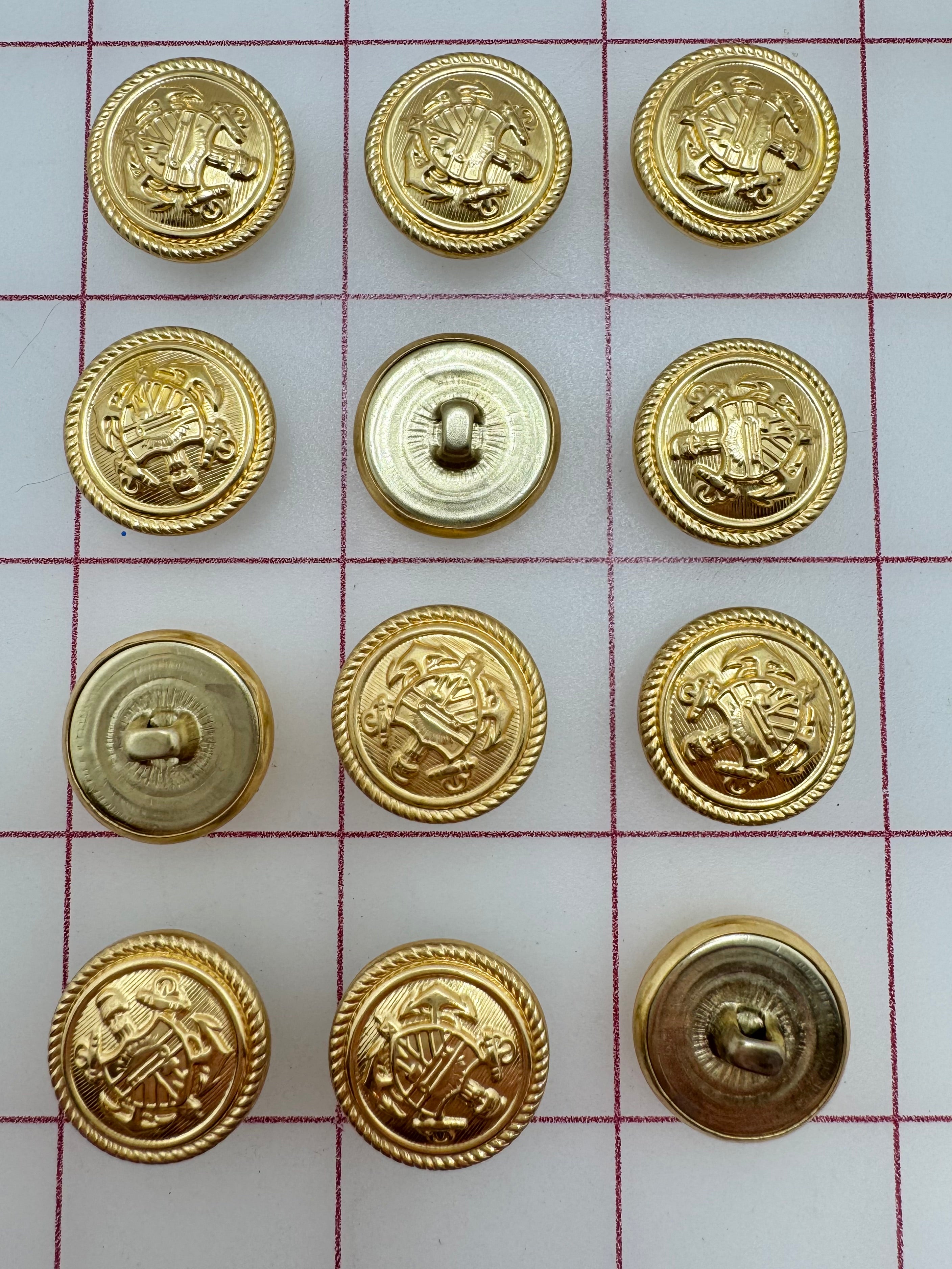 Vintage Metallic Gold Buttons for Sewing & Crafts - Perfect for DIY Clothing, Accessories & Home Decor Projects