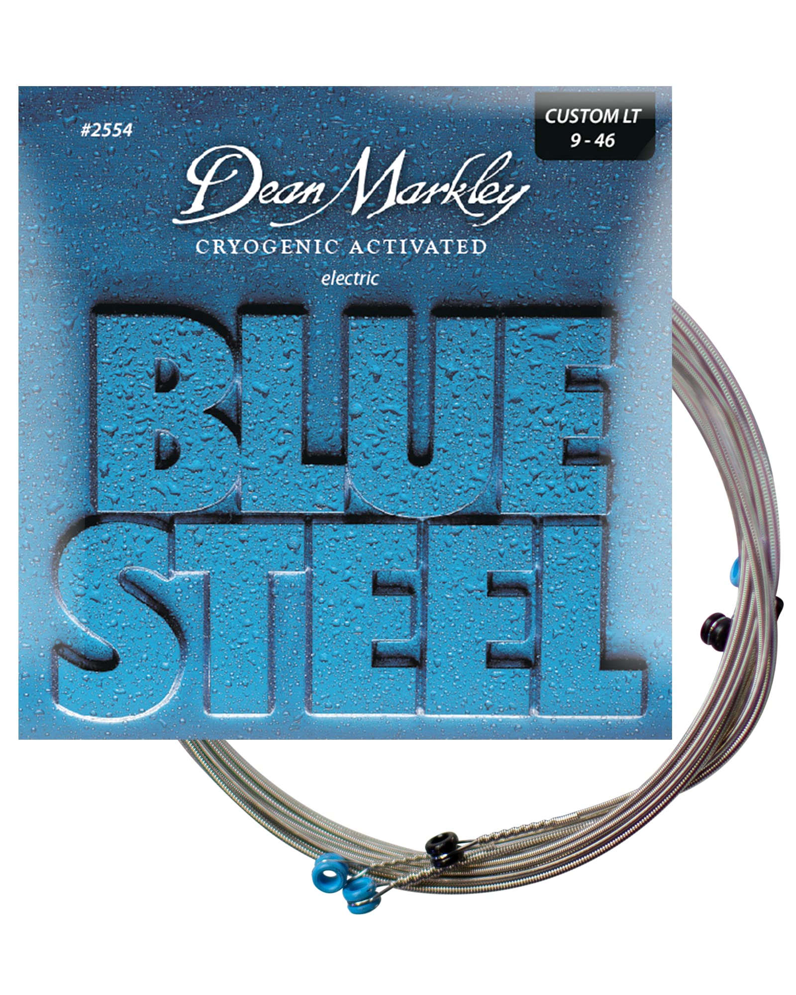 DEAN MARKLEY 2554 Blue Steel Electric Guitar Strings - 6-Piece Set (9-46 Gauges) | Cryogenically Treated for Extended Durability, Enhanced Performance & Premium Tone | Made in USA | Perfect for Rock, Blues & Studio Recording