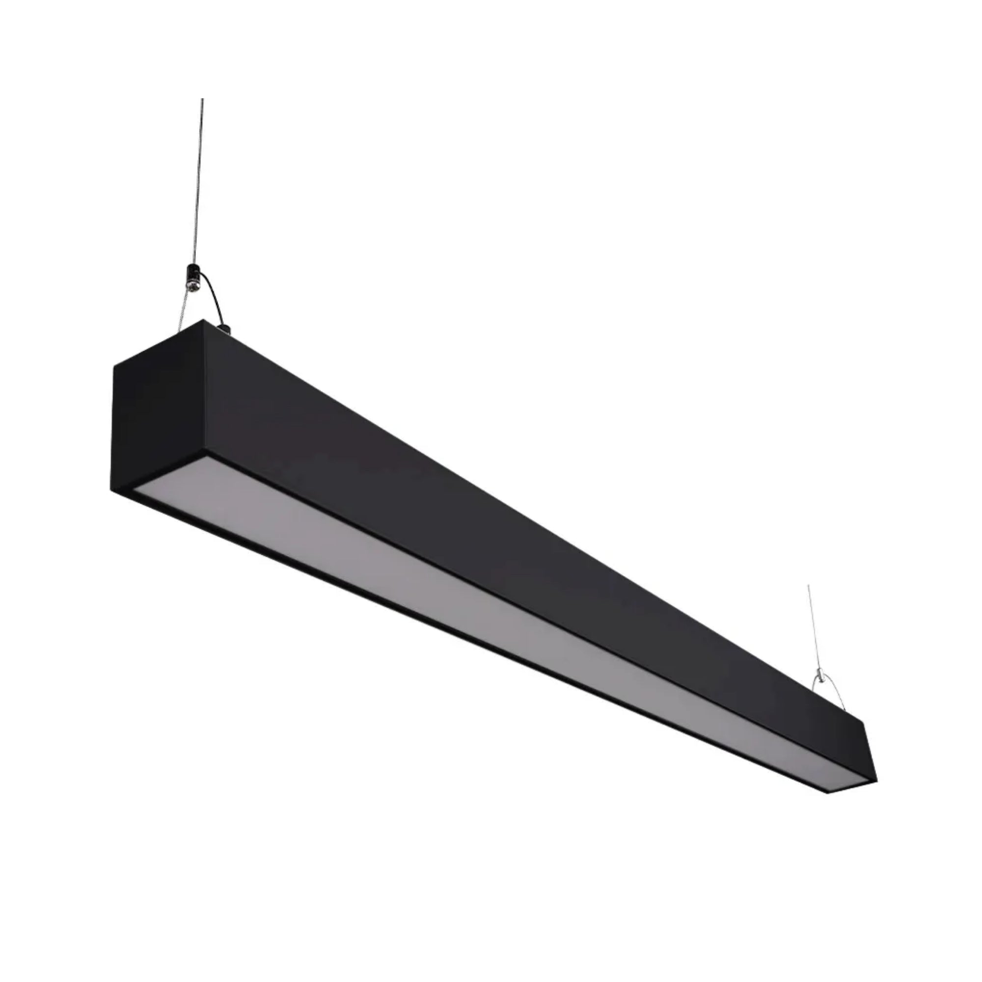4ft LED Strip Light Fixture - 6500 Lumens, 50W, 3000K/4000K/5000K Color Temperature, 120-277V, Black - Perfect for Under Cabinet Lighting, Garage, Workshop & Commercial Spaces
