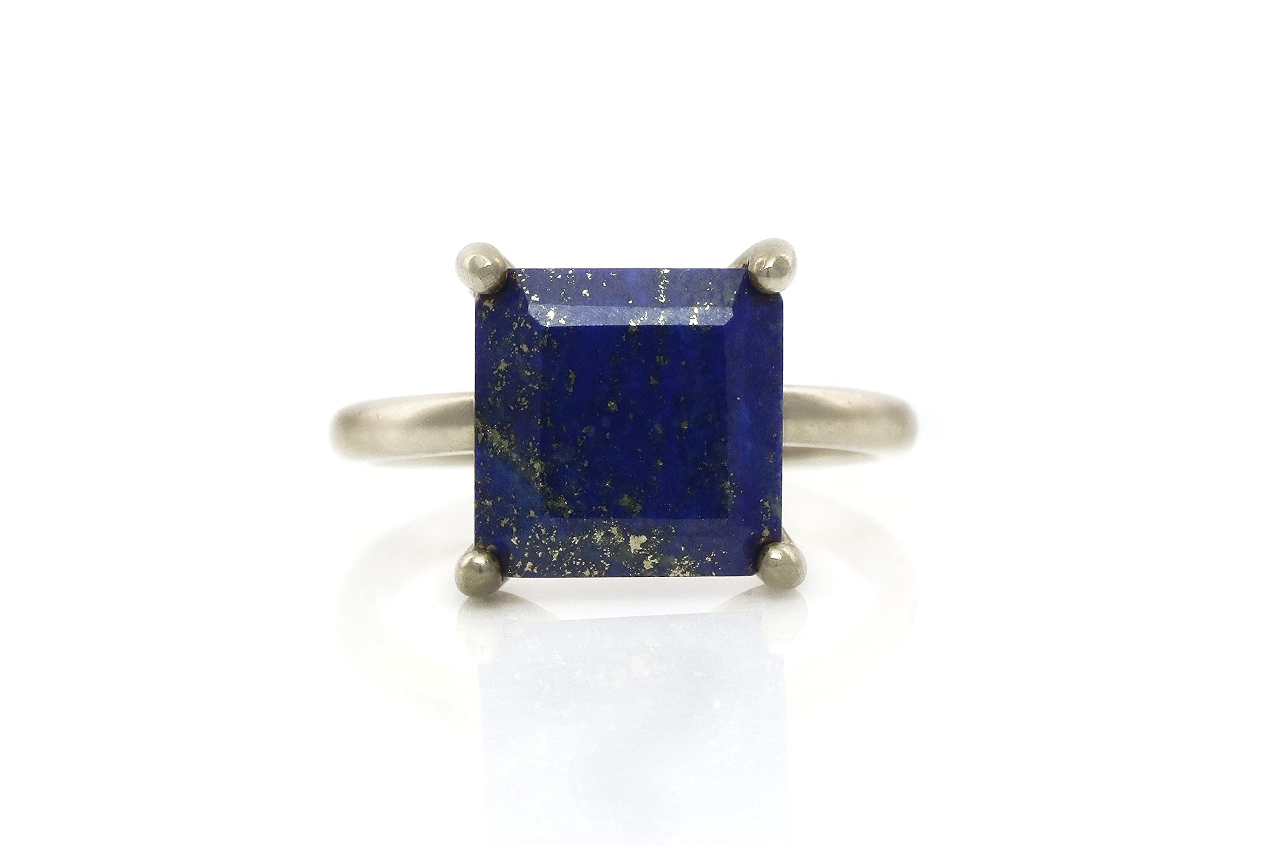 14K Rose Gold Filled Lapis Lazuli Square Ring - Handmade Birthstone Jewelry Gift for Women - Perfect for Birthdays, Anniversaries & Special Occasions - Comes with Gift Box for Elegant Presentation