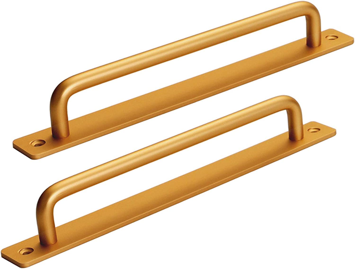 2-Pack Golden Aluminum Alloy Cabinet Handles & Drawer Knobs - Heavy Duty Sliding Barn Door Pulls for Wardrobe, Cupboard, Bathroom & Outdoor Use - Indoor/Outdoor Durable Hardware