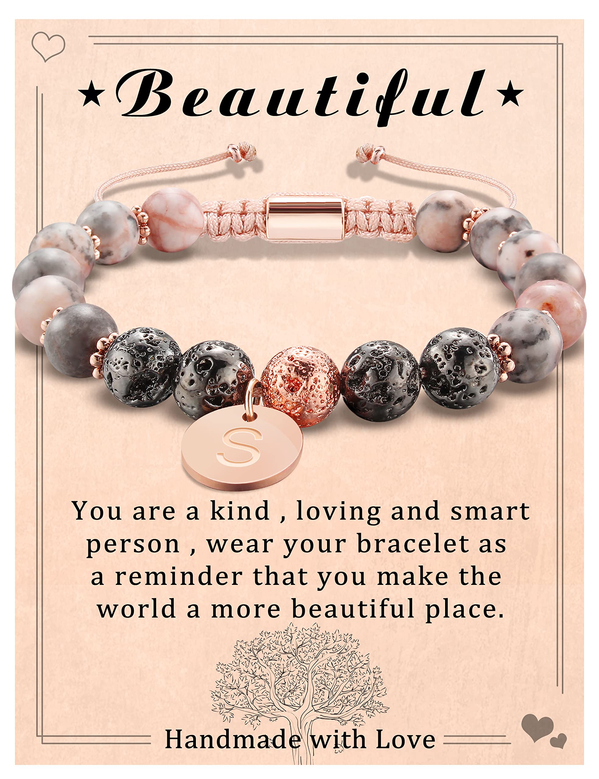 Personalized Initial Beaded Bracelets for Women - A-Z Letter Jewelry for Best Friend, Graduation, Birthday, Valentine's Day, Mother's Day & Christmas Gifts for Her - Perfect for Wife, Girlfriend, Sister, Daughter - Elegant Handmade Beaded Bracelet for Everyday Wear & Special Occasions