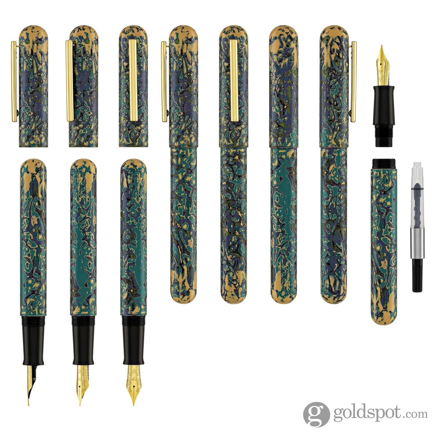 Nahvalur IKKAKU Fountain Pen - Qian Tan (Shoal) Color, Premium Writing Instrument for Calligraphy & Journaling | Perfect Gift for Pen Enthusiasts & Office Use