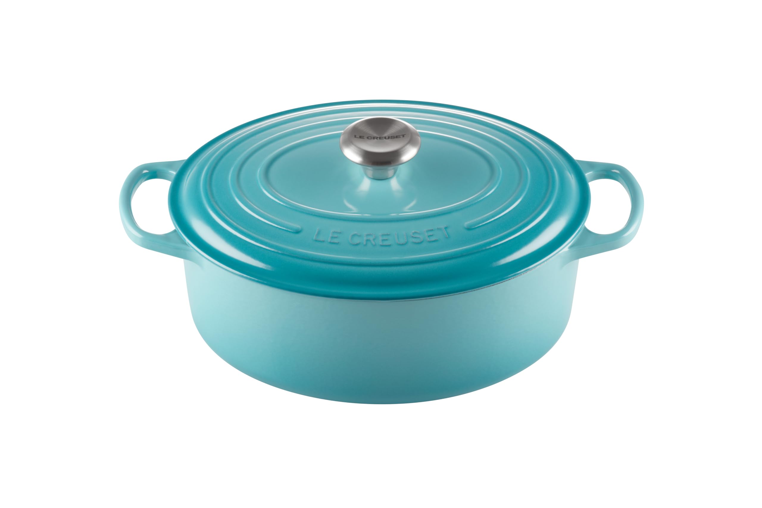 Le Creuset 5 qt. Enameled Cast Iron Oval Dutch Oven - Caribbean Blue | Premium Cookware for Braising, Roasting & Baking | Perfect for Soups, Stews & Family Dinners