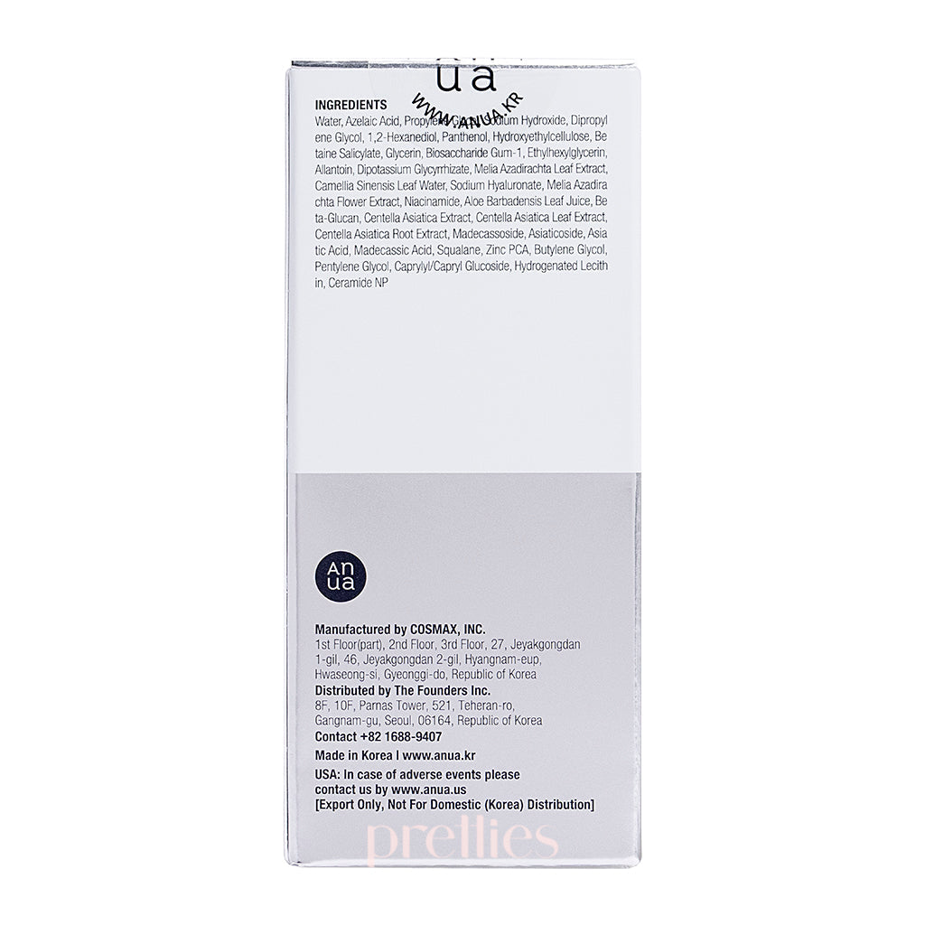 ANUA Azelaic Acid 10% Hyaluronic Acid Serum for Redness Relief & Soothing - 30ml | Korean Skincare for Sensitive Skin & Rosacea Care