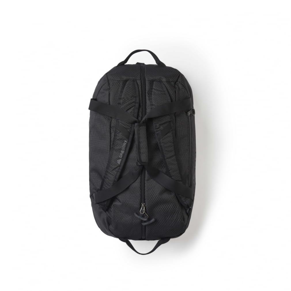 Gregory Supply 65L Adventure Travel Duffel Bag - Waterproof Gear Organizer for Hiking, Camping & Outdoor Activities - Obsidian Black - Perfect for Backpacking Trips & Sports Equipment Storage