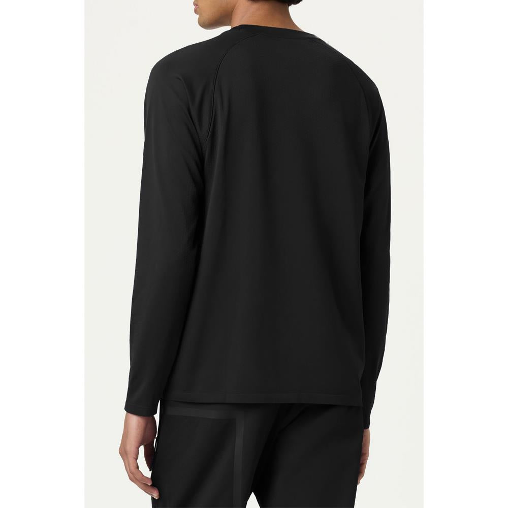 Fila Men's Casa Lucky Ace Seamless Long Sleeve Top - Black | Comfortable Athletic Shirt for Workout & Casual Wear