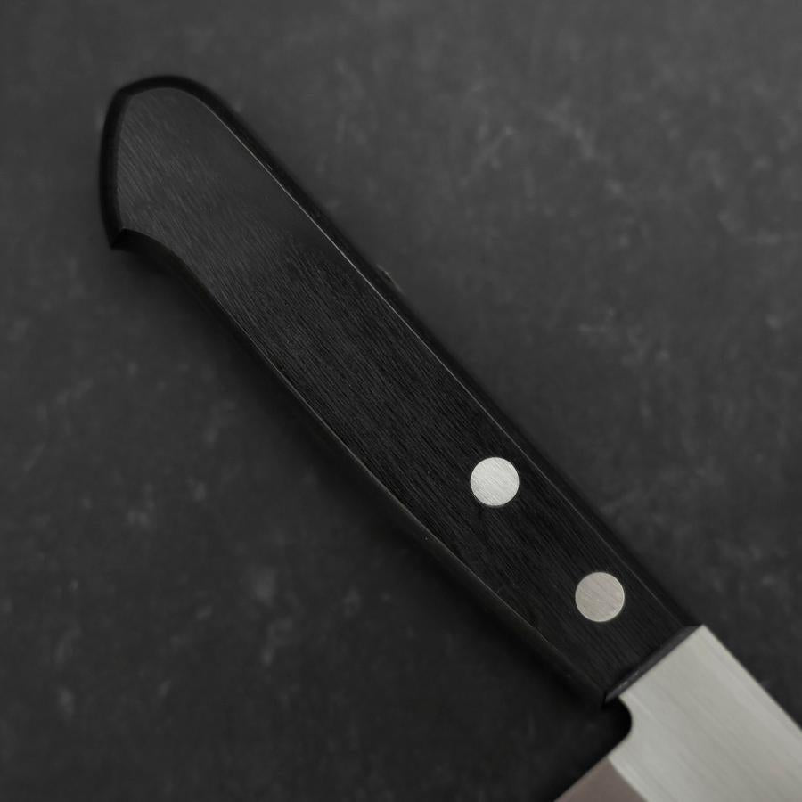 Premium Santoku Knife 140mm - SKD12 High Carbon Steel, Polished Blade with Western Black Handle - Perfect for Slicing, Dicing, and Chopping Vegetables, Meat, and Fish in Professional Kitchens & Home Cooking