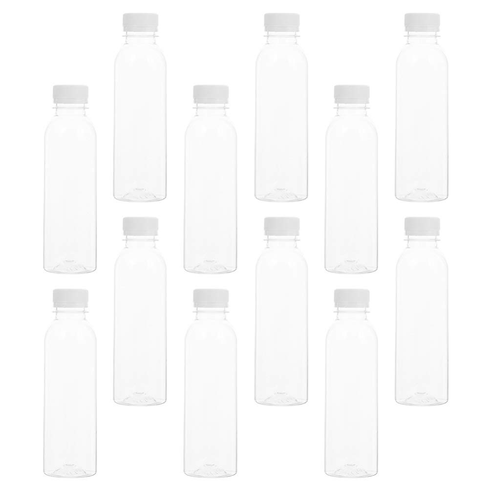 Hemoton 30 Pack Clear Plastic Drink Bottles - Empty Juice & Milk Dispenser Bottles for Beverage Storage, Smoothies, Coffee, Tea - BPA-Free, Reusable, Leak-Proof (Great for Home, Restaurant, Cafe, Party Use)