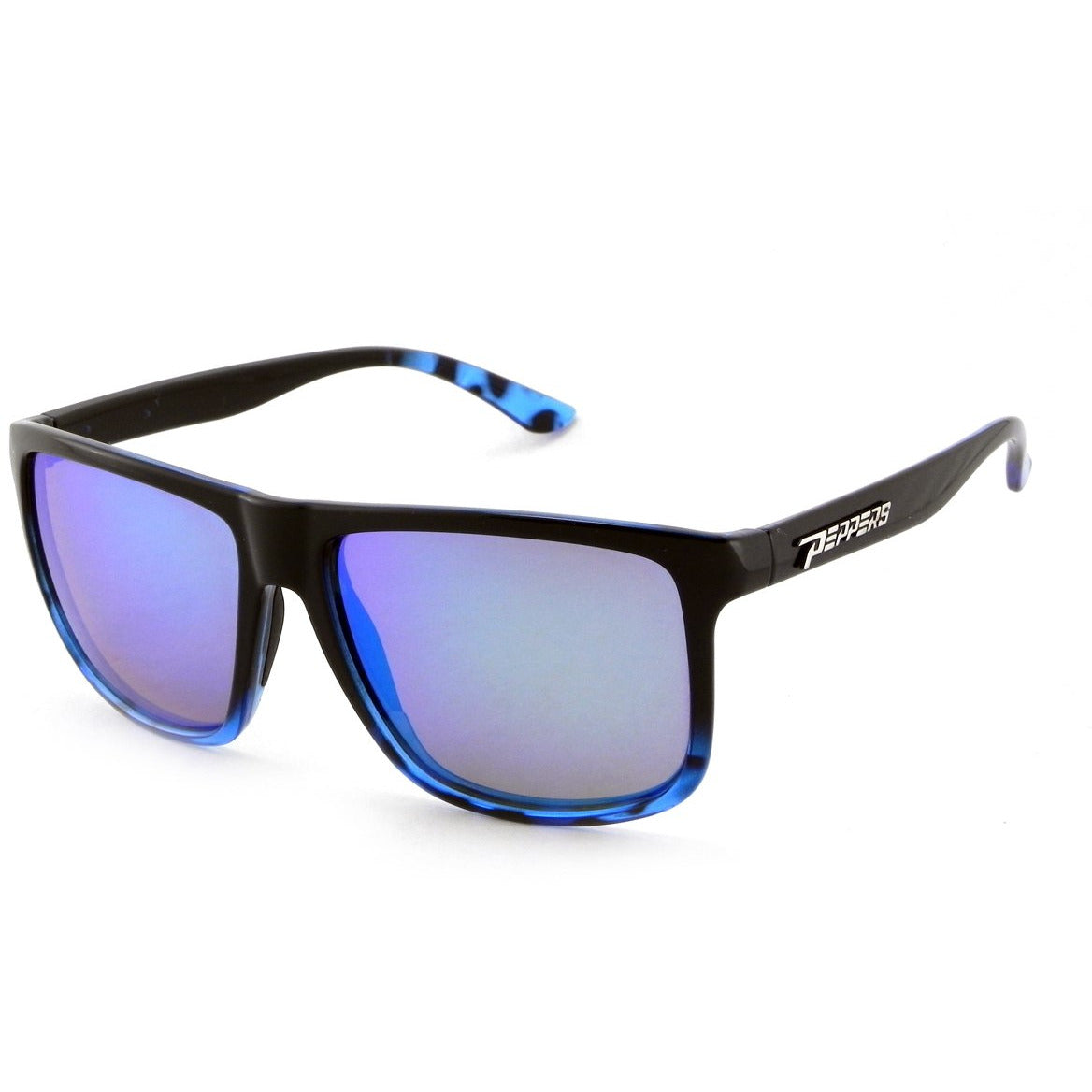 Shiny Black Fade to Blue Demi w/ Blue Lens