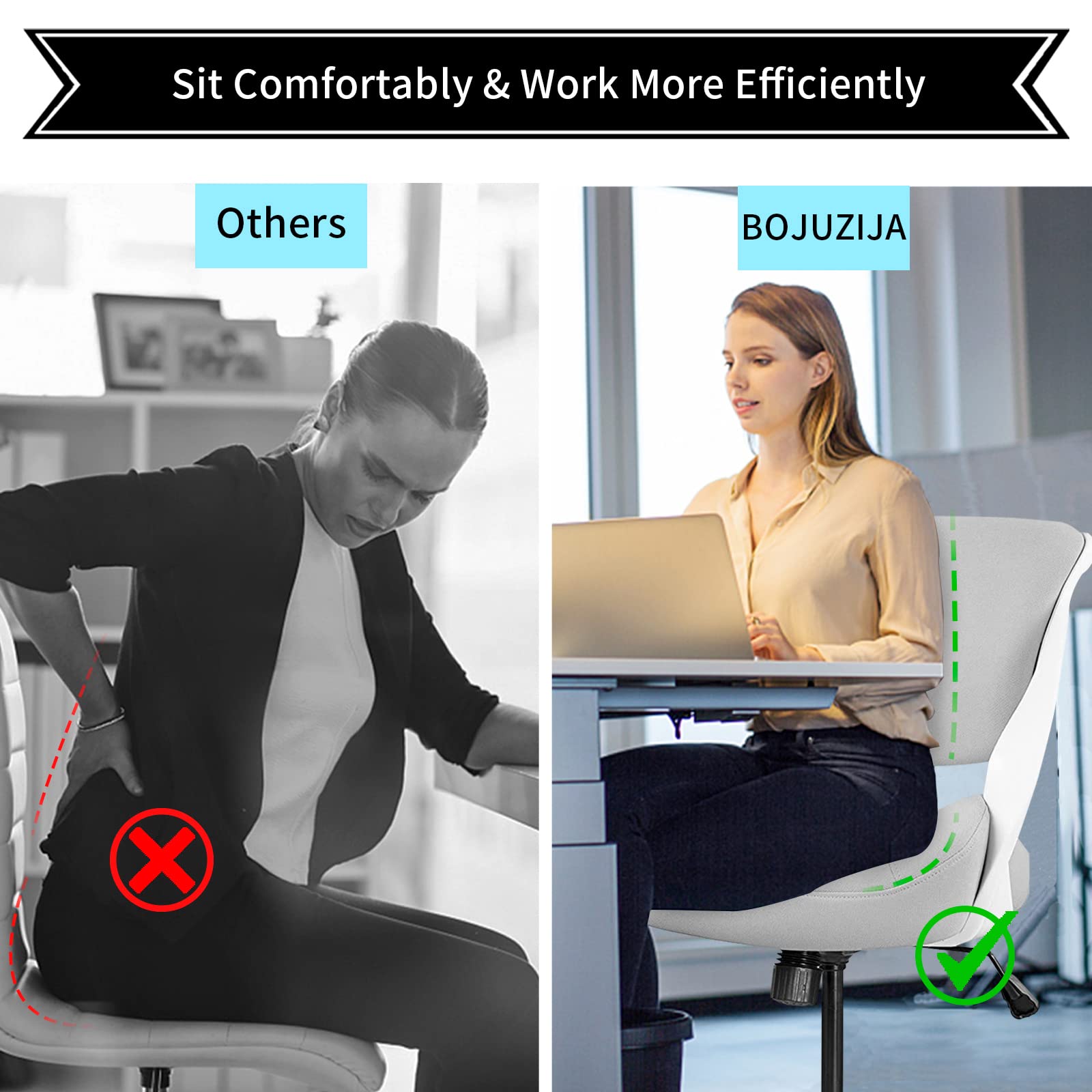 Ergonomic Drafting Chair with Lumbar Support & Foot Ring - Adjustable Swivel Task Chair for Standing Desks & Office Work - Grey - Perfect for Architects, Designers & Long Hours at Computer