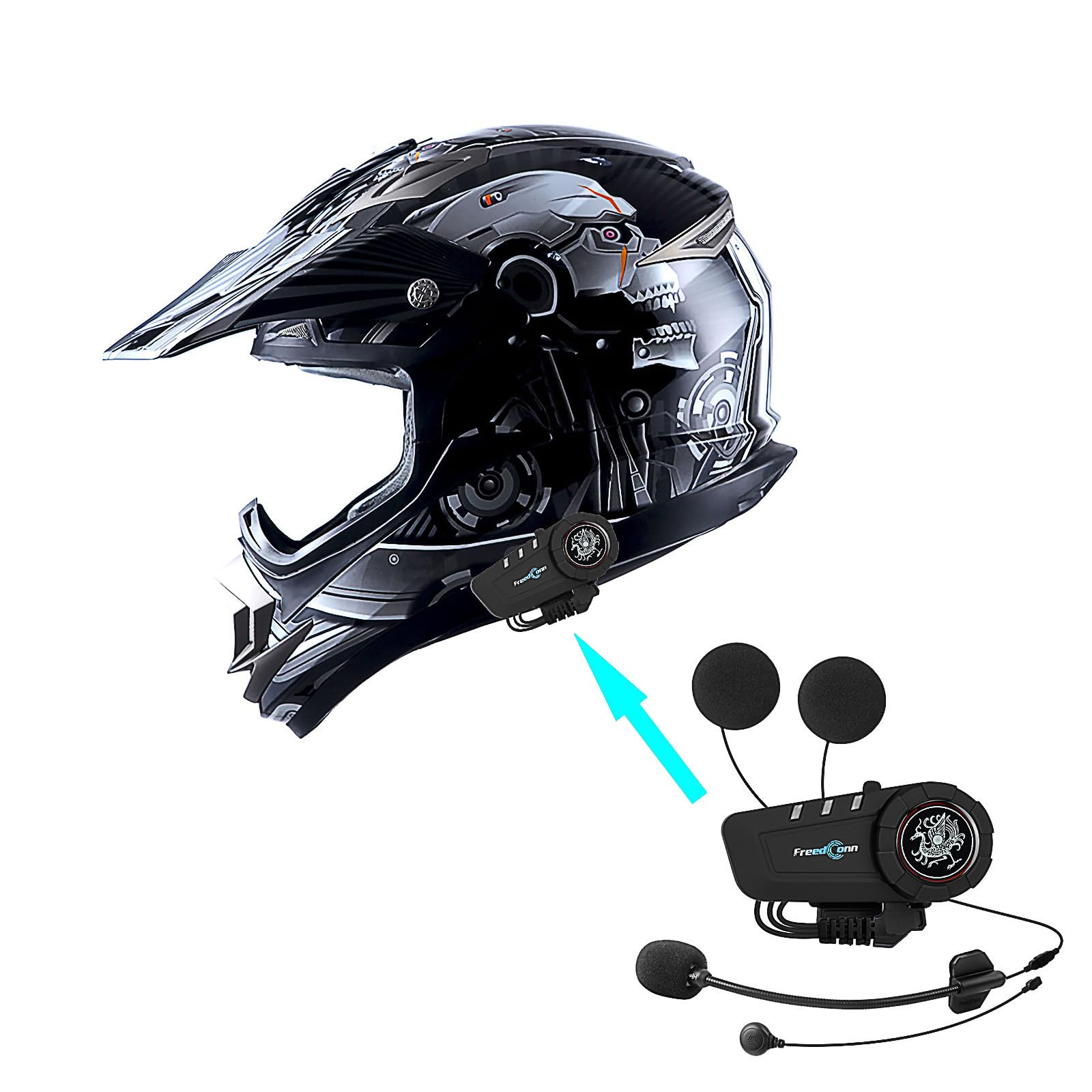 1Storm Adult Motocross Helmet - Carbon Fiber Off-Road MX BMX ATV Dirt Bike Helmet (HGXP14B Black) - Lightweight & Durable for Racing, Trail Riding & Extreme Sports