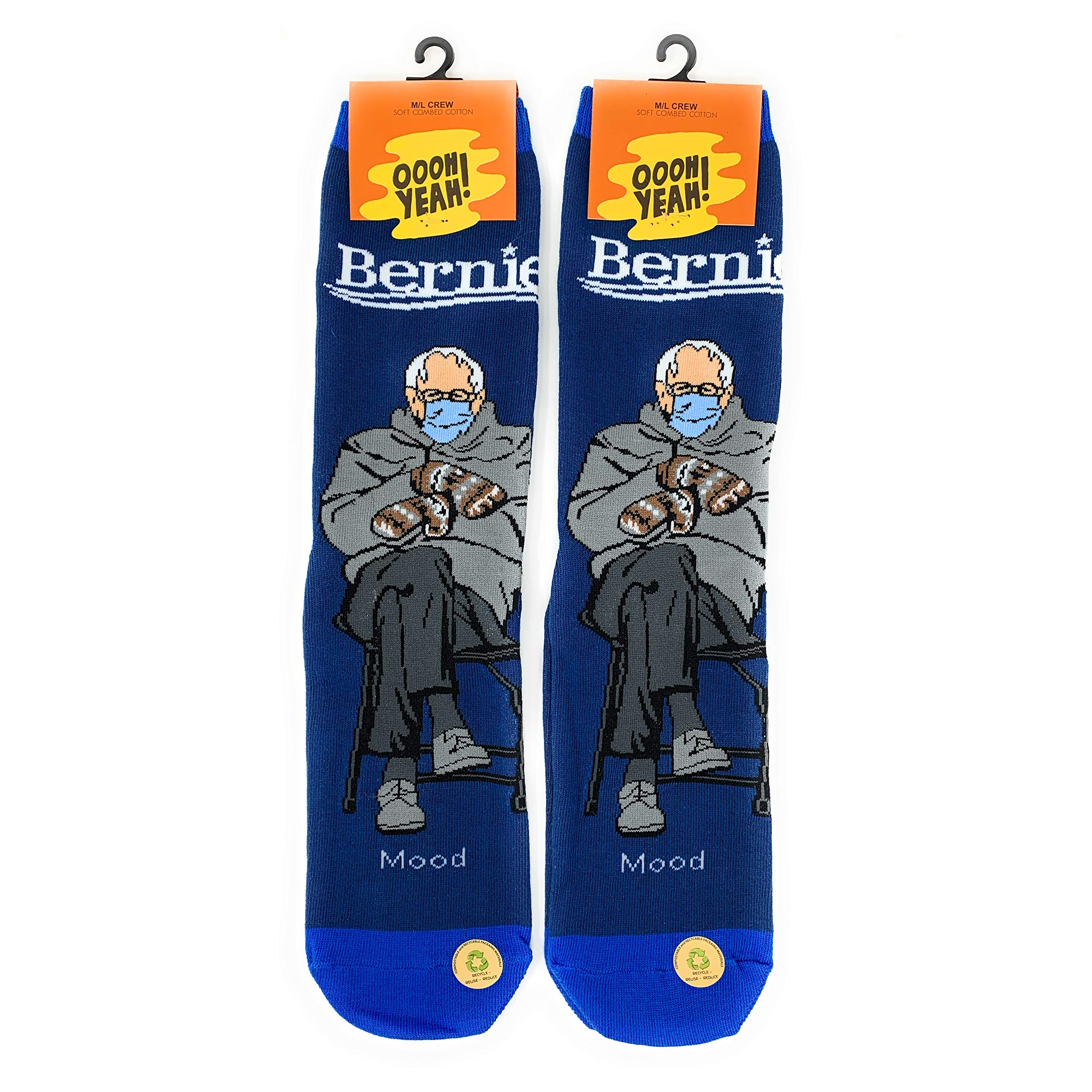 Funny Political-Themed Crew Socks for Women - Novelty Crazy Dress Socks Gift Idea - Fits Women's Shoe Size 5-10 - Perfect for Office, Parties & Political Events
