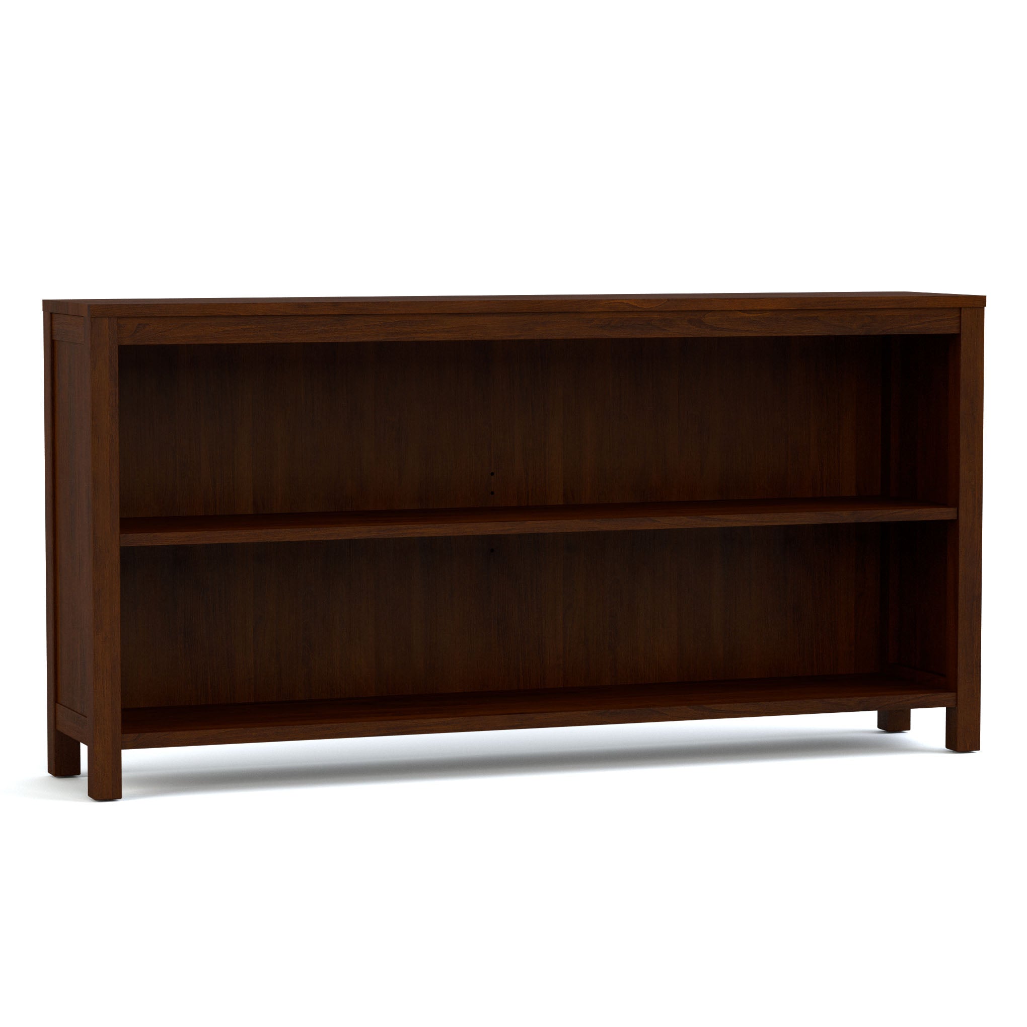 Origins 60 Inch Low Bookcase - Modern Wood Bookshelf for Living Room, Bedroom, or Office Storage - Perfect for Organizing Books, Decor, and Essentials
