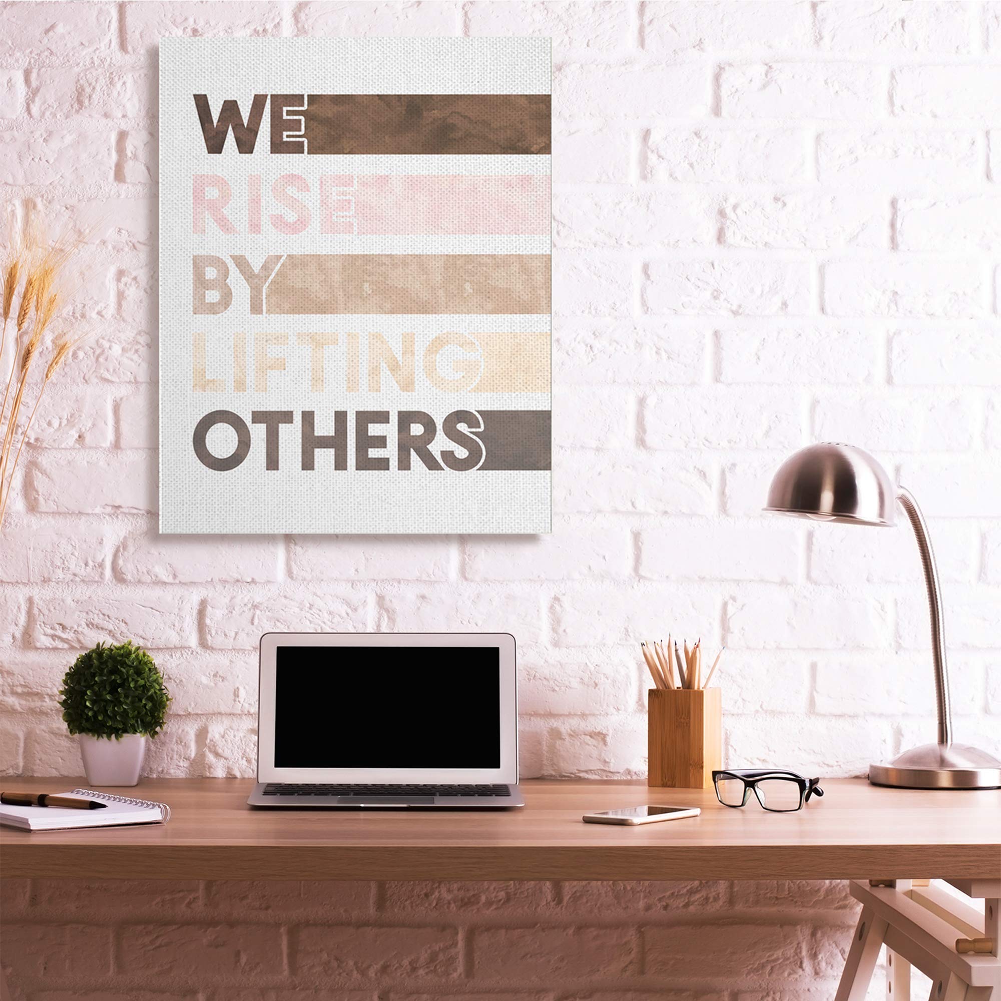Stupell Industries 'Rise by Lifting Others' Motivational Canvas Wall Art - 36