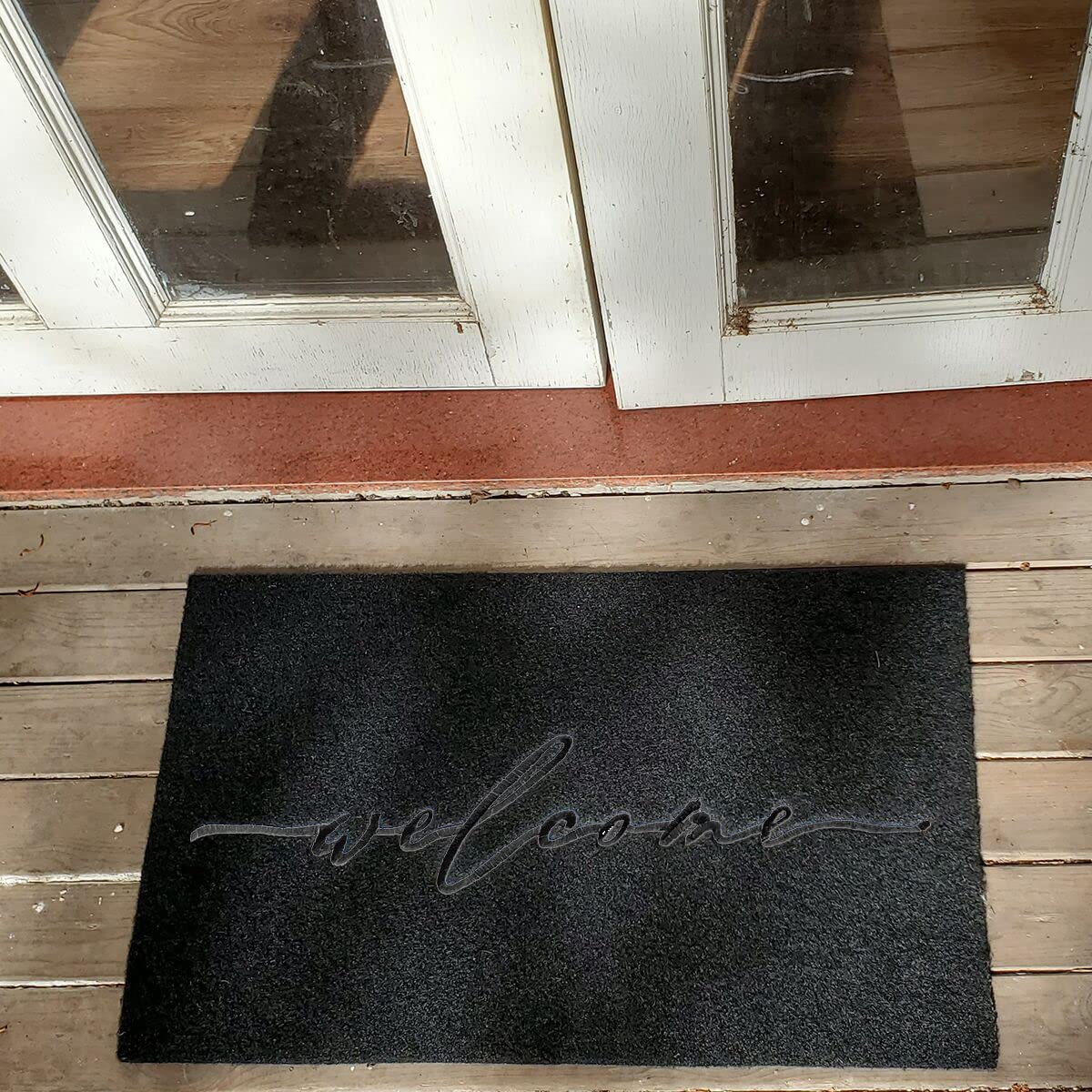 AAZZKANG Non-Slip Welcome Mat for Outdoor/Indoor Use - Durable Rubber Backing, Easy to Clean Doormat for High Traffic Areas - Perfect for Front Door, Entryway, Patio & Mudroom