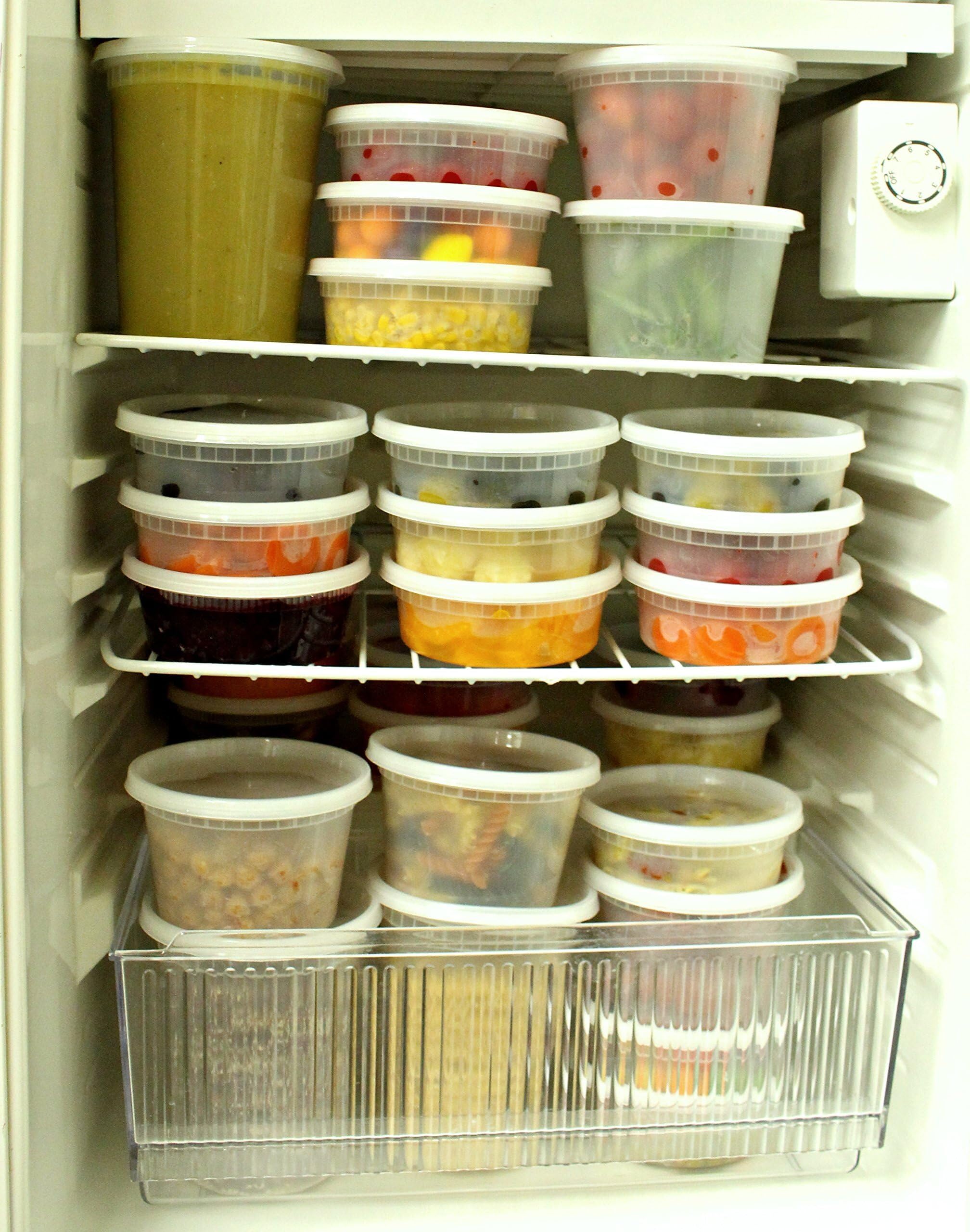 16 oz. Clear Round Plastic Food Storage Containers with Lids - 24 Pack | BPA-Free, Microwave Safe & Leak-Proof Deli Containers | Perfect for Meal Prep, Takeout, Party Snacks & Leftovers
