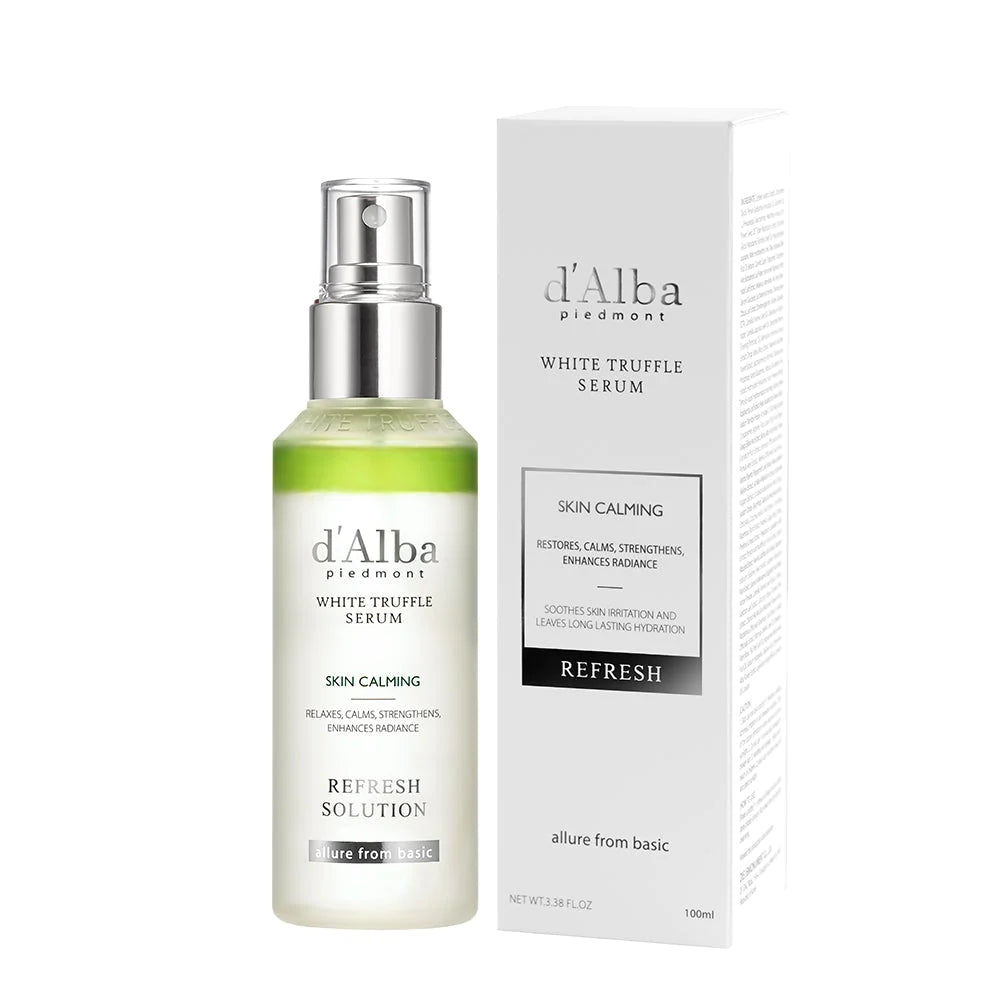 d'Alba White Truffle Purifying & Calming Facial Serum 150ml - Korean Skincare for Acne-Prone & Sensitive Skin - Day & Night Hydration