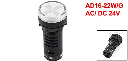 uxcell AD16-22W/G Disconnecting Switch Position Indicator Light - 24V AC/DC - Perfect for Industrial Control Panels & Electrical Equipment Monitoring