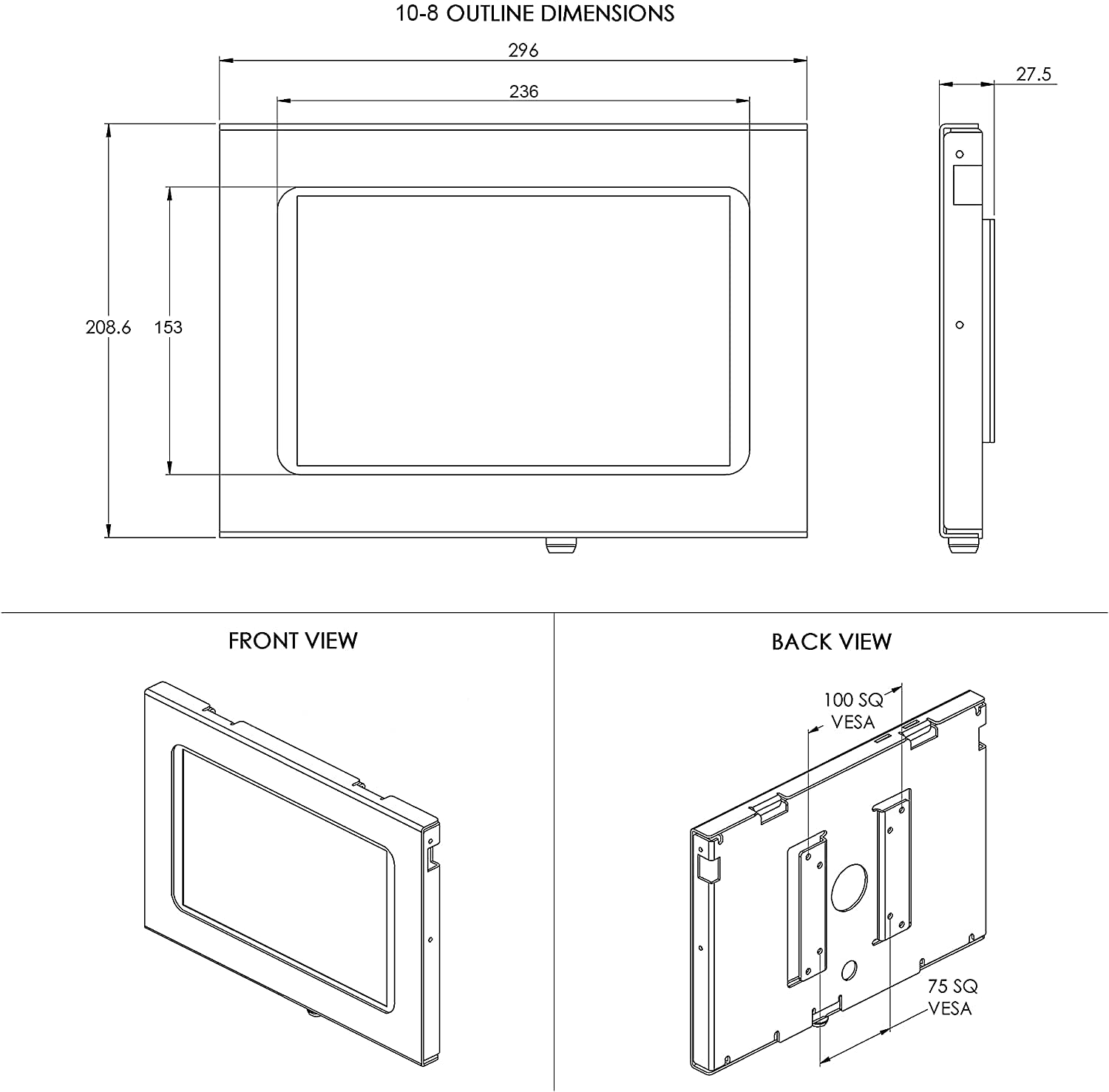 TABcare Heavy Duty Security Locking Case for Apple iPad Air 1/2 9.7