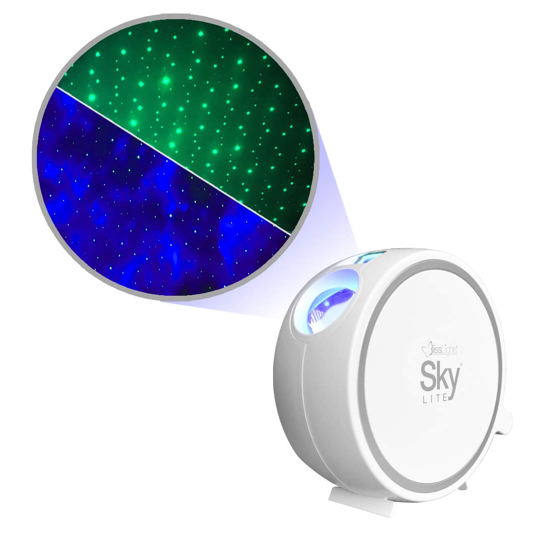 BlissLights Sky Lite 2.0 - Galaxy Projector, LED Nebula Cloud with Green Stars & Blue Clouds for Bedroom, Home Theater, Party Decor, Meditation & Relaxation