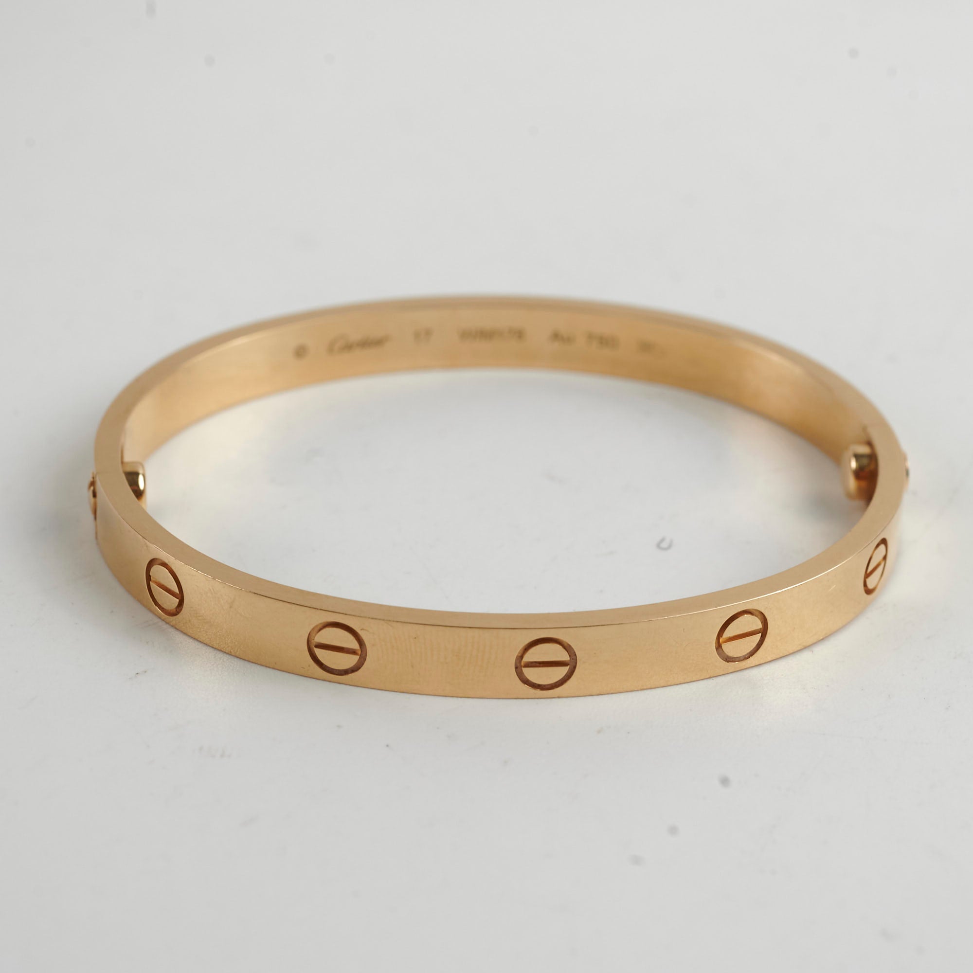 Cartier Love Bracelet 18K Yellow Gold Size 17 - Luxury Jewelry Gift for Women, Anniversary & Valentine's Day Present - Perfect for Special Occasions & Everyday Elegance
