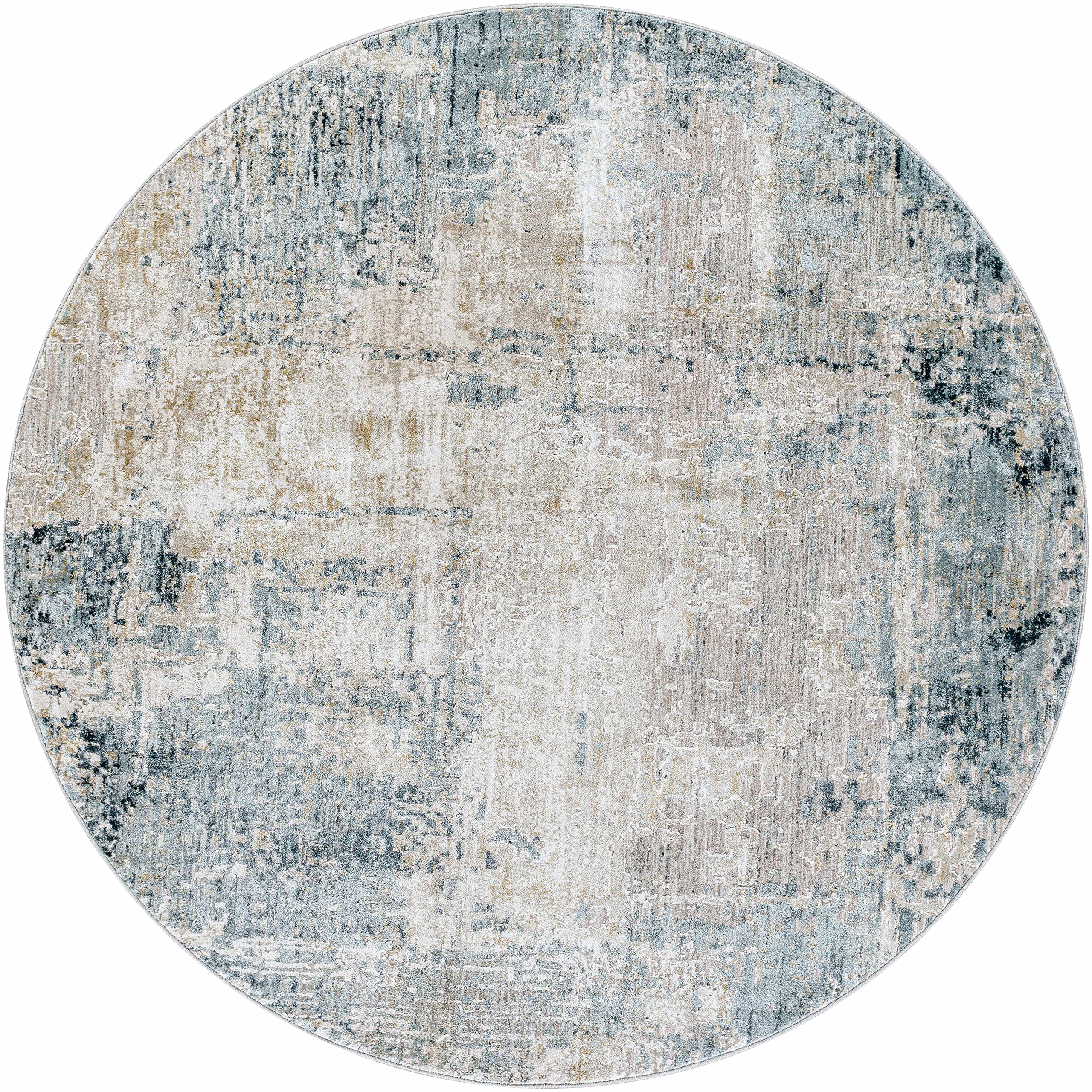 Modern Abstract Round Area Rug 5'3