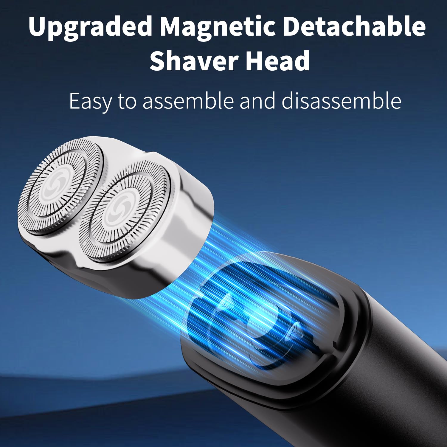 Mini Dual-Head Electric Shaver for Men - Portable Rechargeable Waterproof Razor with Washable Double Heads | Perfect for Home, Car, Travel & On-The-Go Grooming