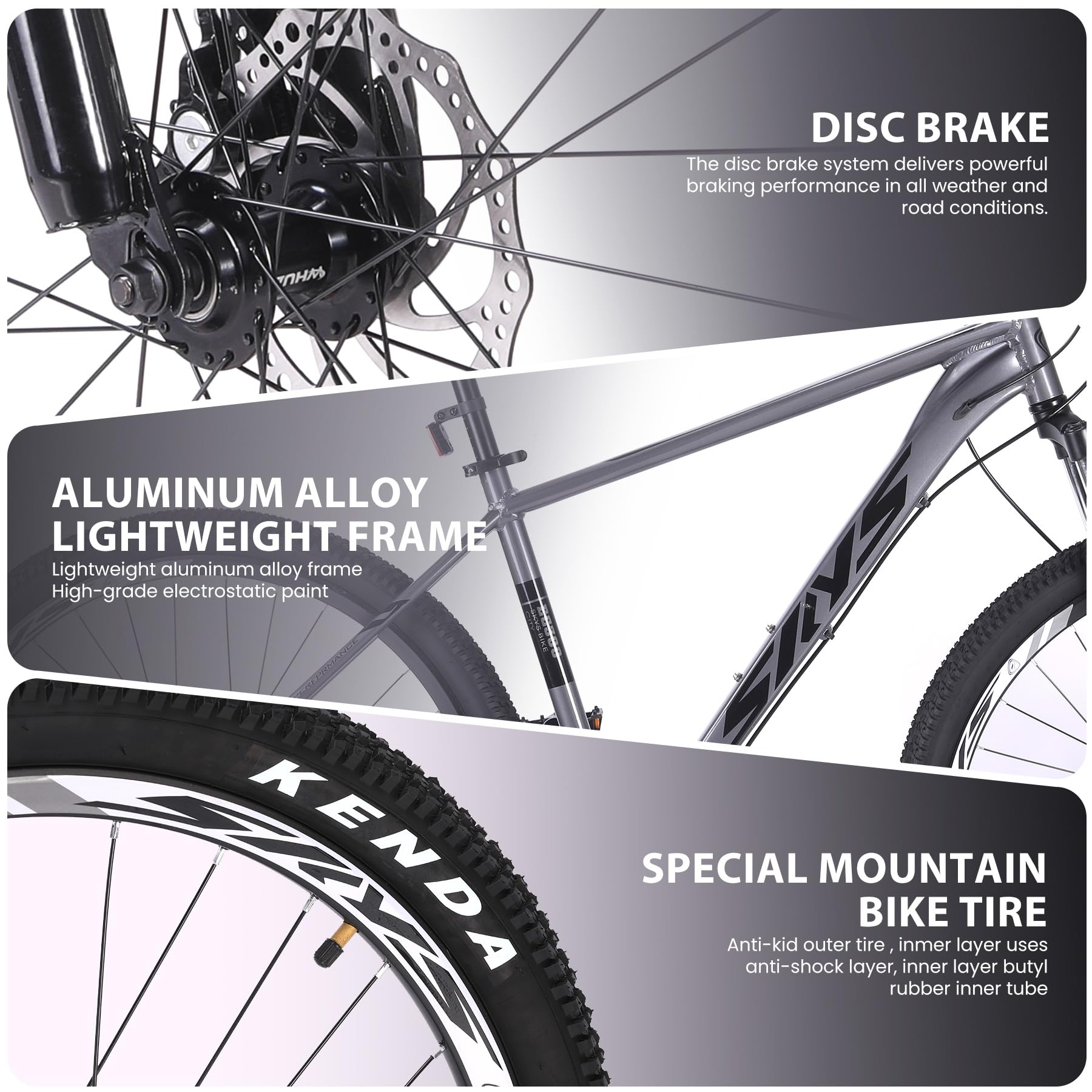 **29 Inch Mountain Bike - 19 Inch Aluminum Frame, 2.1 Inch Tires, 21-Speed Gears, Suspension Fork, Ergonomic Seat, Disc Brakes - Perfect for Trail Riding & Outdoor Adventures**
