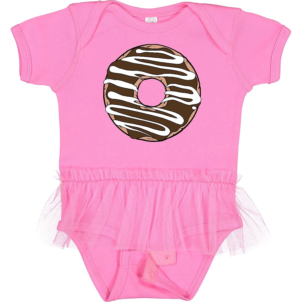 Inktastic Chocolate Donut Baby Bodysuit - Cute Doughnut with Icing & Frosting Design - Soft Infant Tutu Onesie for Birthday, Photo Shoots & Special Occasions