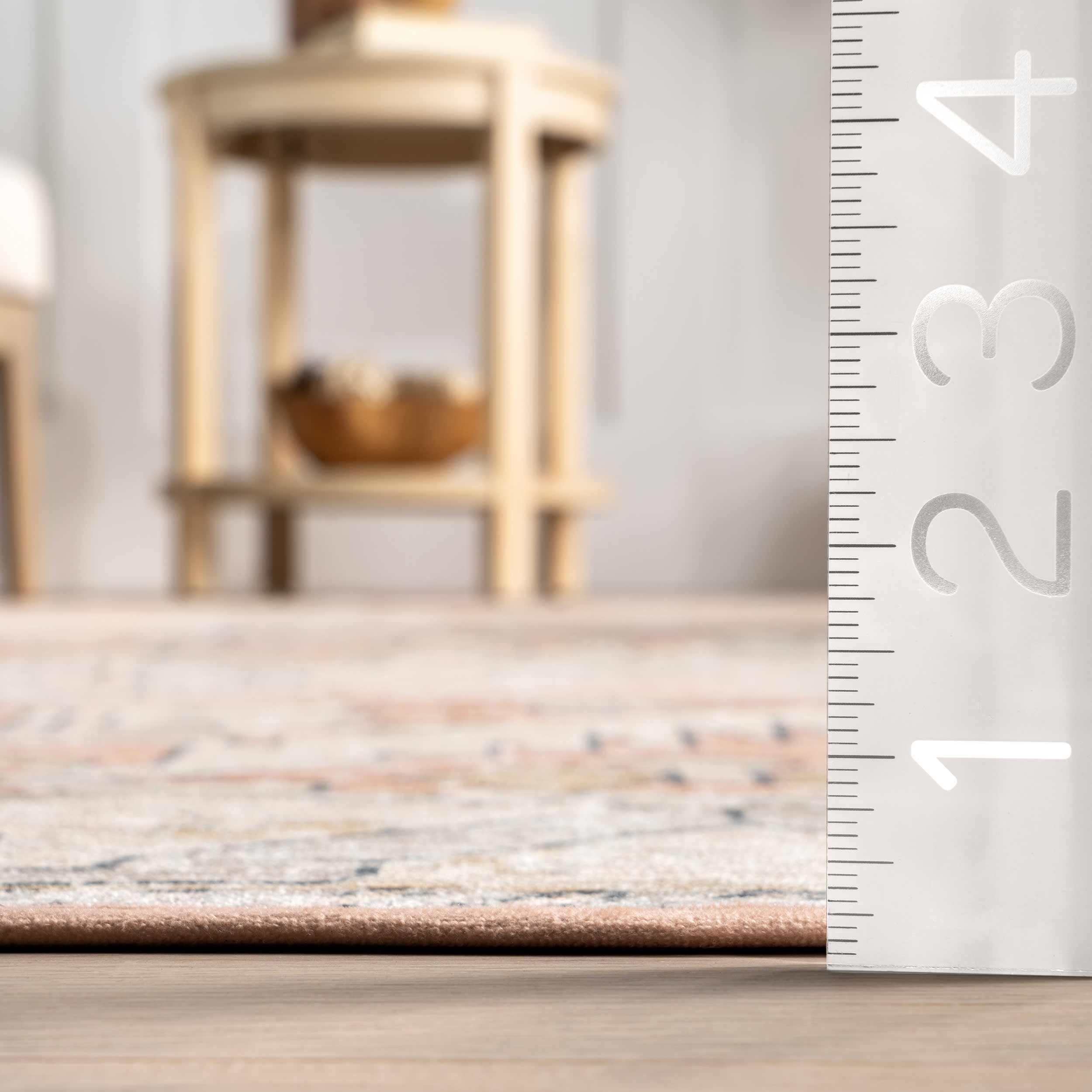 Aarti Medallion Washable Rug | Ivory | Soft & Durable Non-Slip Area Rug for Living Room, Bedroom, or Nursery