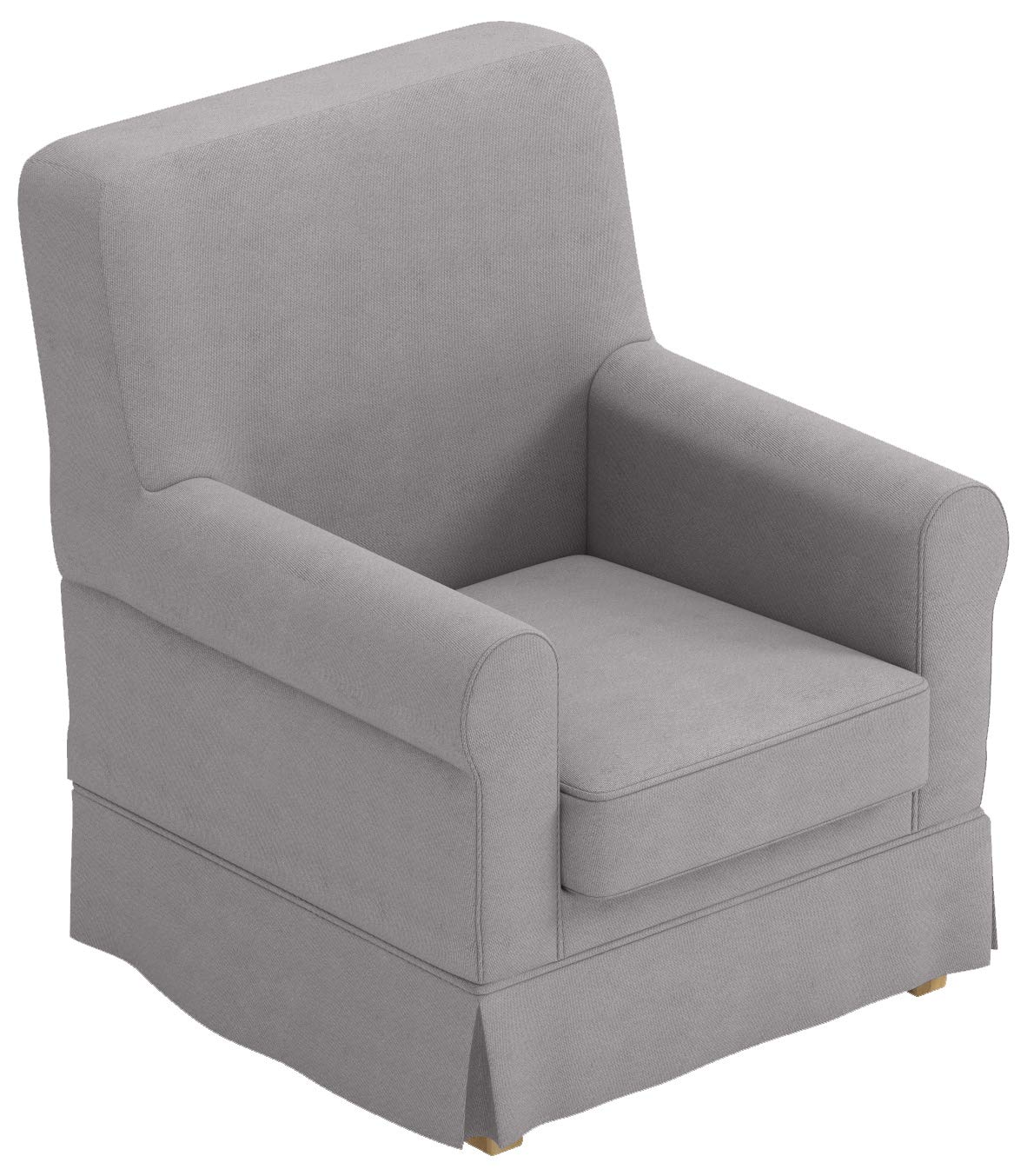 Custom Made Ektorp Jennylund Cover Replacement for IKEA Jennylund Armchair Sofa - Light Gray Cotton Slipcover | Perfect for Living Room, Bedroom & Office Decor