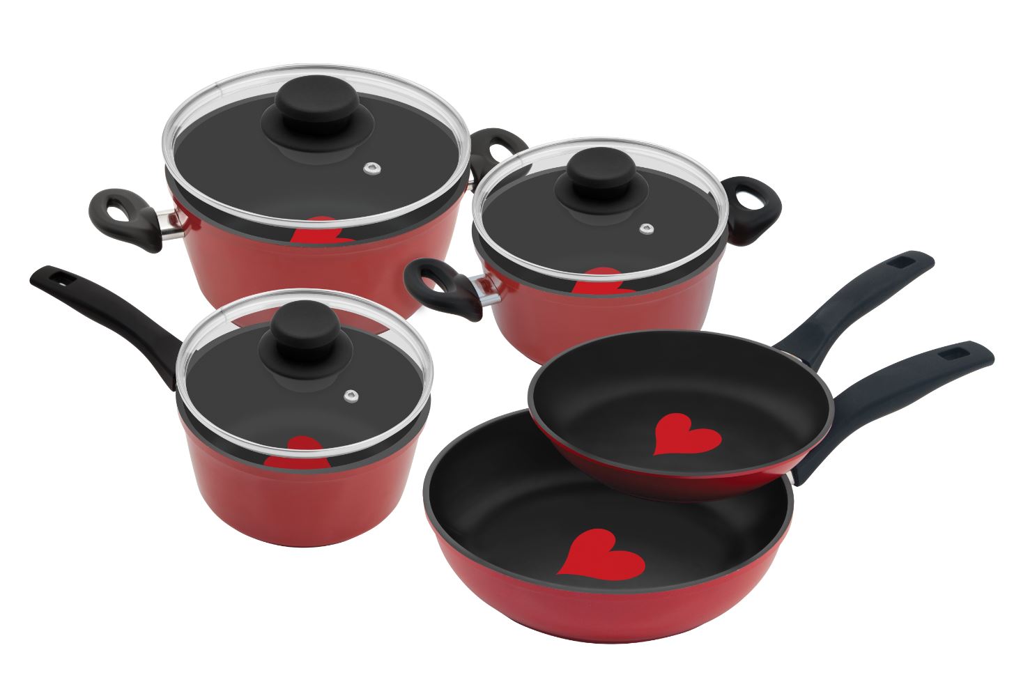 Premium 8-Piece Non-Stick Cookware Set - Durable & Even Heat Distribution for Professional Cooking | Perfect for Frying, Sautéing & Everyday Kitchen Use