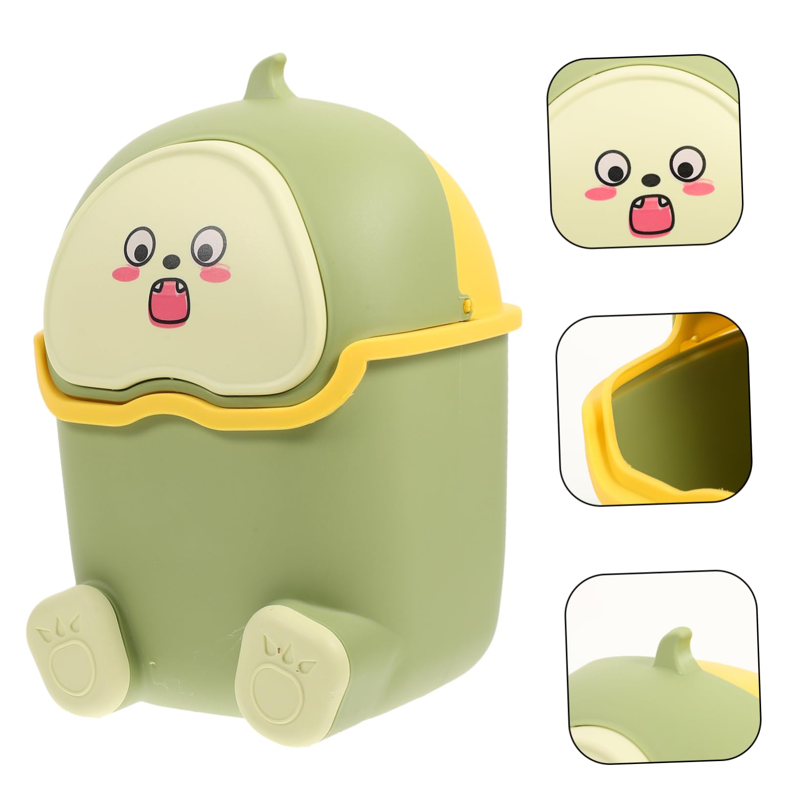 Versatile Mini Desktop Trash Can - Portable Small Waste Paper Basket for Office, Countertop, Desk | Compact Office Bin for Paper Clips, Snack Wrappers & Daily Trash Disposal