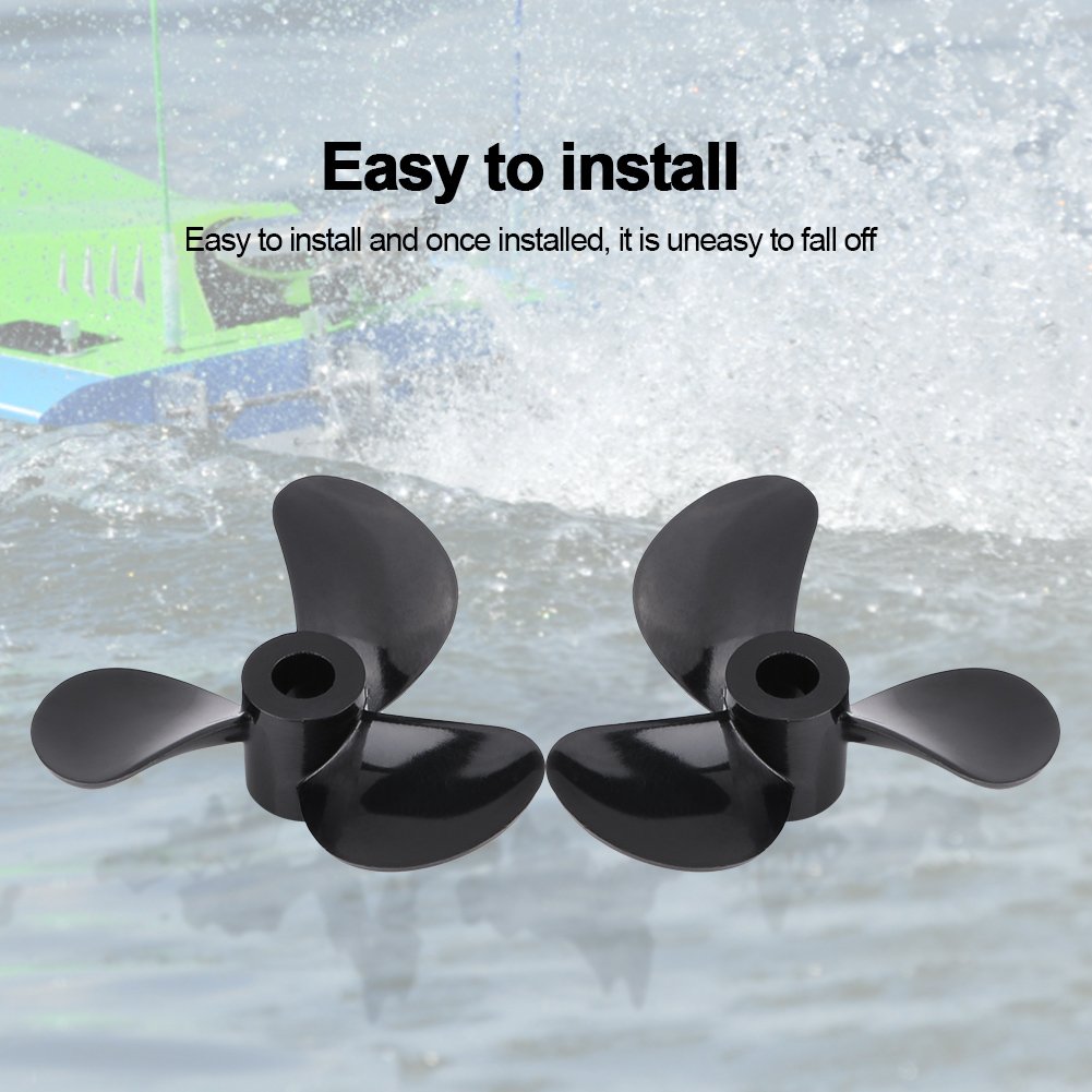 CW CCW Boat Propeller Set - 3 Blade Plastic Outboard Propellers for RC Boats (1 Pair) | Durable Remote Control Boat Accessories | Perfect for Racing, Fishing & Water Sports