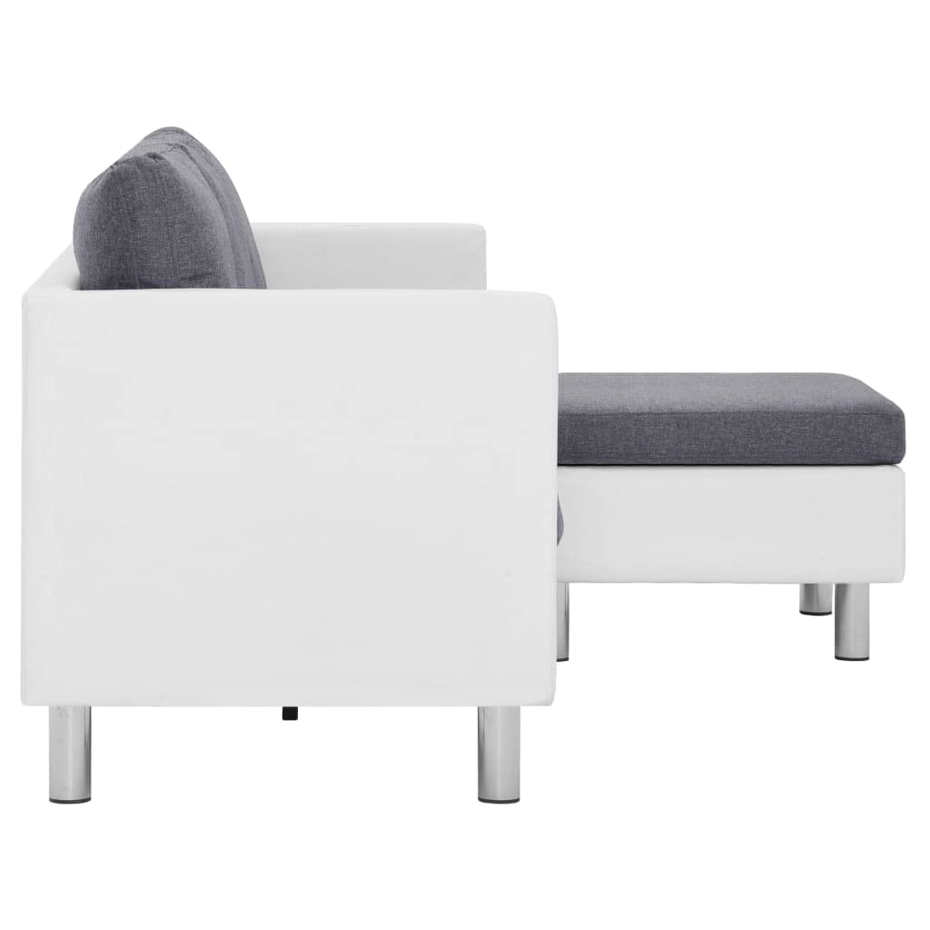 Convertible Sectional Sofa Bed - L-Shaped Sleeper Sofa with Storage for Small Spaces, 3-Seater Faux Leather Couch with Removable Cushions (White) - Perfect for Apartments, Living Rooms & Guest Rooms