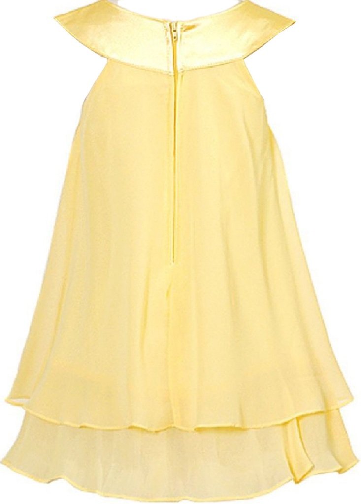 Hand Rolled Rose Chiffon A-Line Flower Girl Dresses for Little Girls - Perfect for Weddings, Parties & Special Occasions