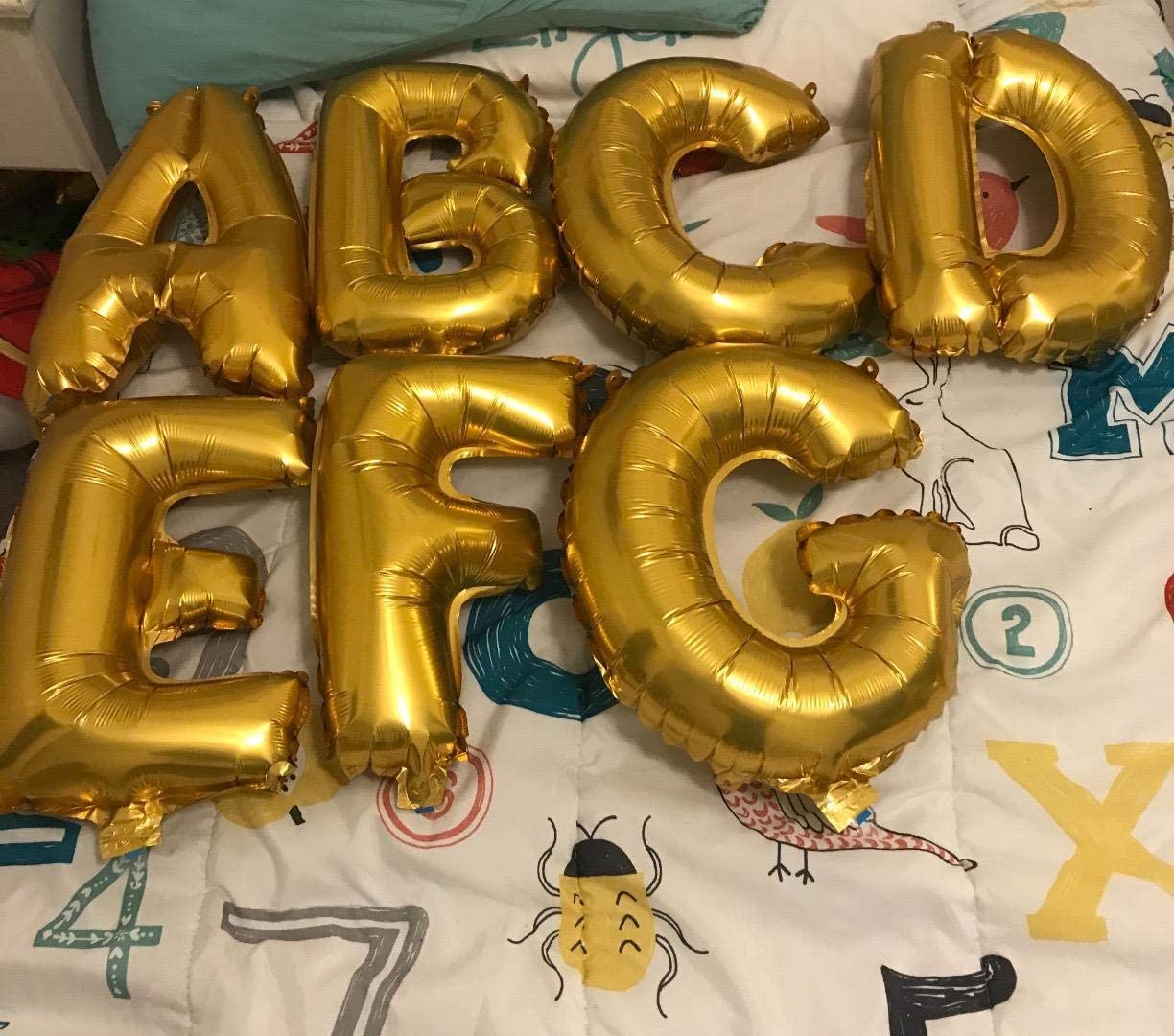 40 Inch Giant Gold Letter R Foil Helium Balloon - Single Letter Decoration for Birthday Parties, Baby Showers, Graduations & Special Events
