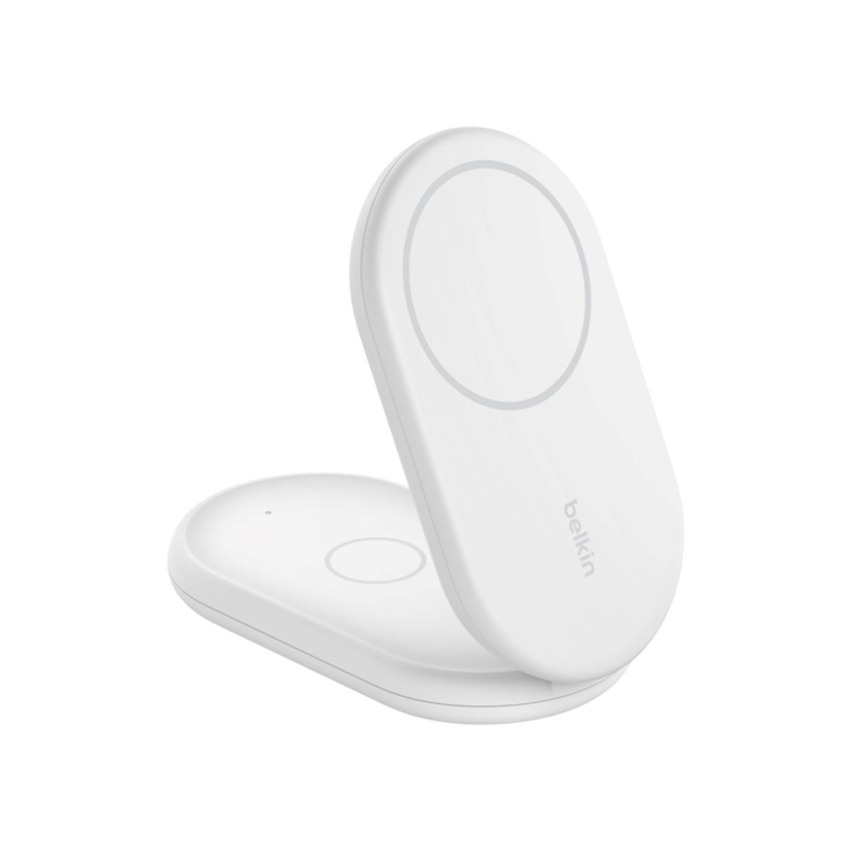 Belkin BoostCharge 2-in-1 Qi2 Magnetic Foldable Wireless Charger 15W - Fast Charging for iPhone & Android - Perfect for Bedside, Office & Travel