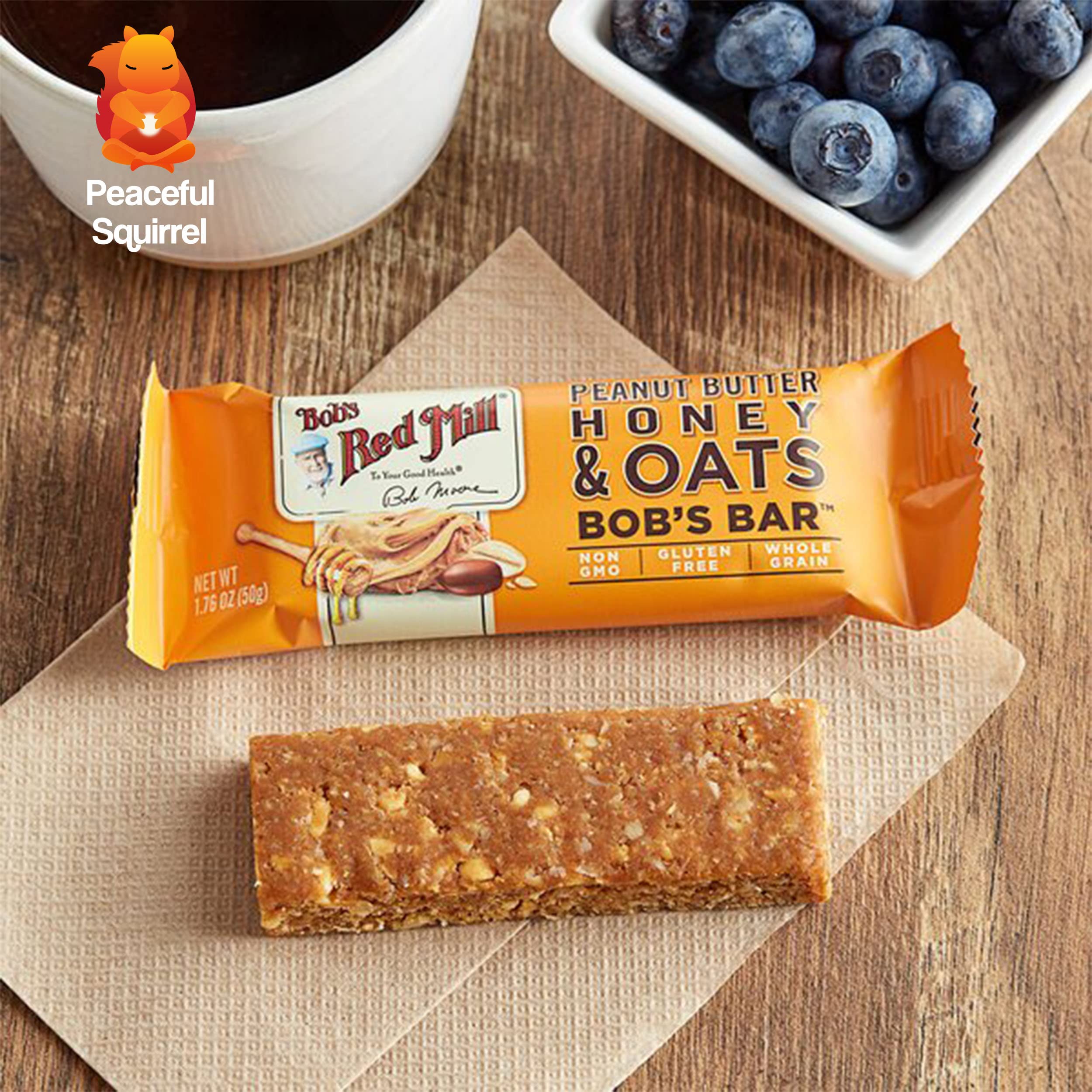 Bob's Red Mill Peanut Butter Oat Bars - 10 Pack (5 Flavors) | Gluten Free, Non-GMO Snacks | 1.76oz Protein Bars for Hiking, School Lunches & Healthy On-the-Go Breakfast