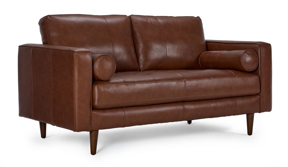 Premium Bari Leather Sofa Set - 3-Piece Loveseat & Chair in Cobblestone | Modern Living Room Furniture for Home & Office Decor