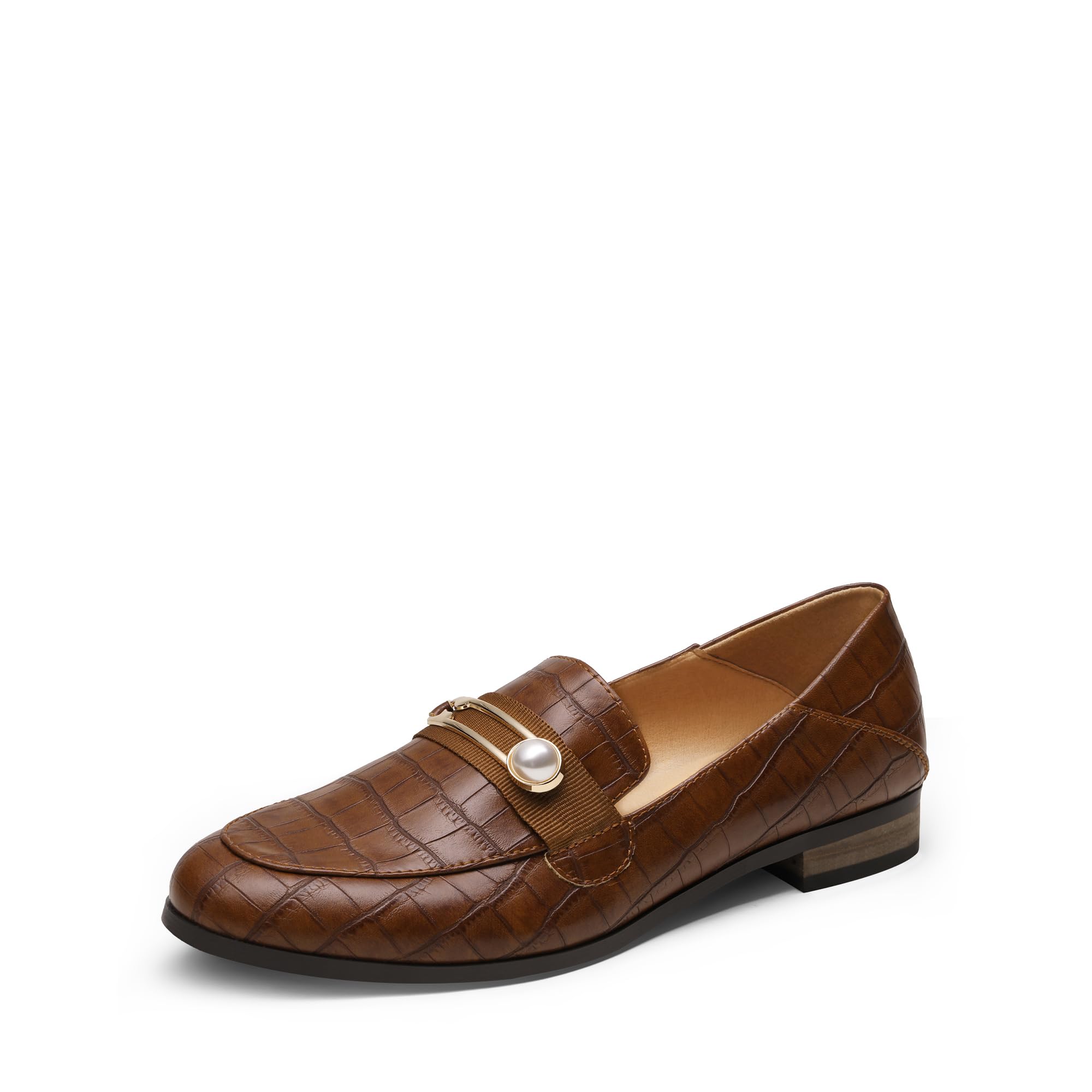 DREAM PAIRS Women's Slip-On Loafers - Comfortable Round Toe Casual & Dressy Flats for Work, Office & Everyday Wear