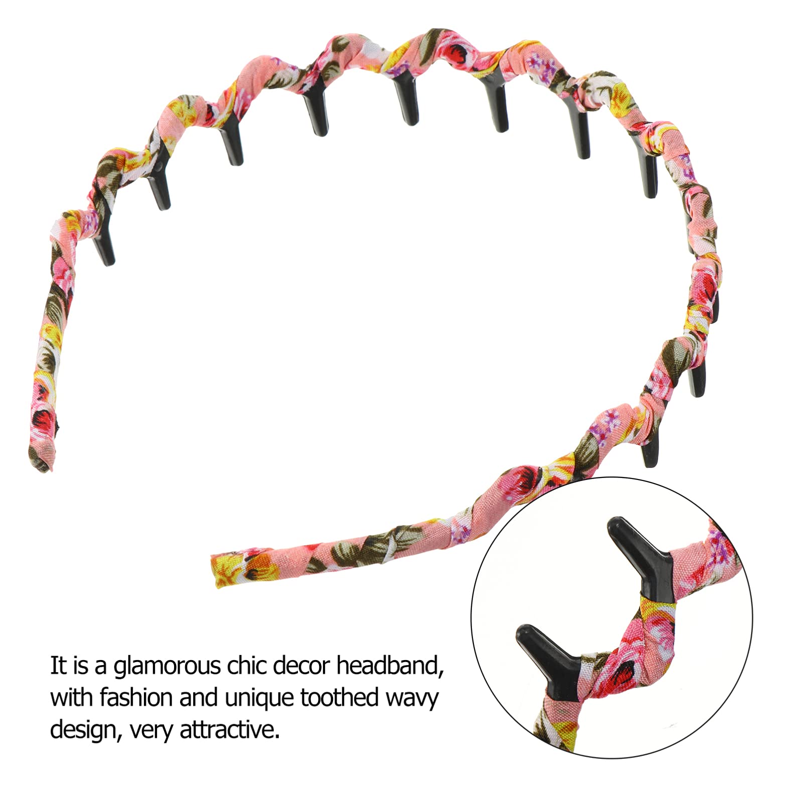 Lurrose Shark Tooth Headband for Men & Women - 6pcs Plastic Tooth Hair Band, Stylish Hair Hoop Headwear Accessory for Daily Wear, Parties, and Outdoor Activities
