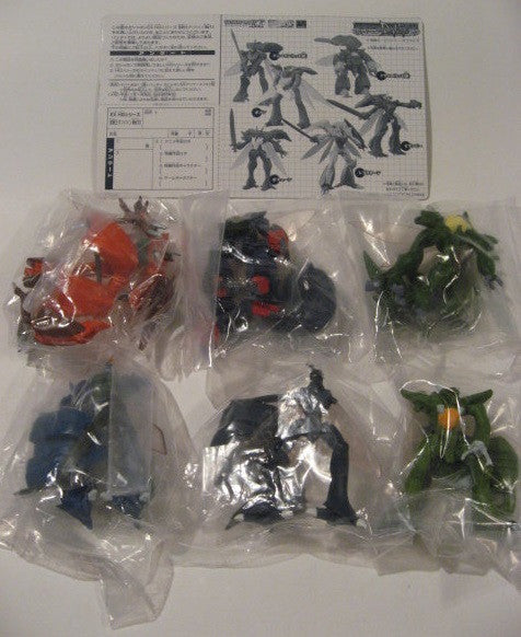 Bandai HG EX Aura Battler Dunbine Gashapon Capsule Ver. 1.1 - 6-Piece Trading Figure Collection Set for Anime Fans & Model Collectors - Perfect for Display, Gifts, and Role-Playing Scenes