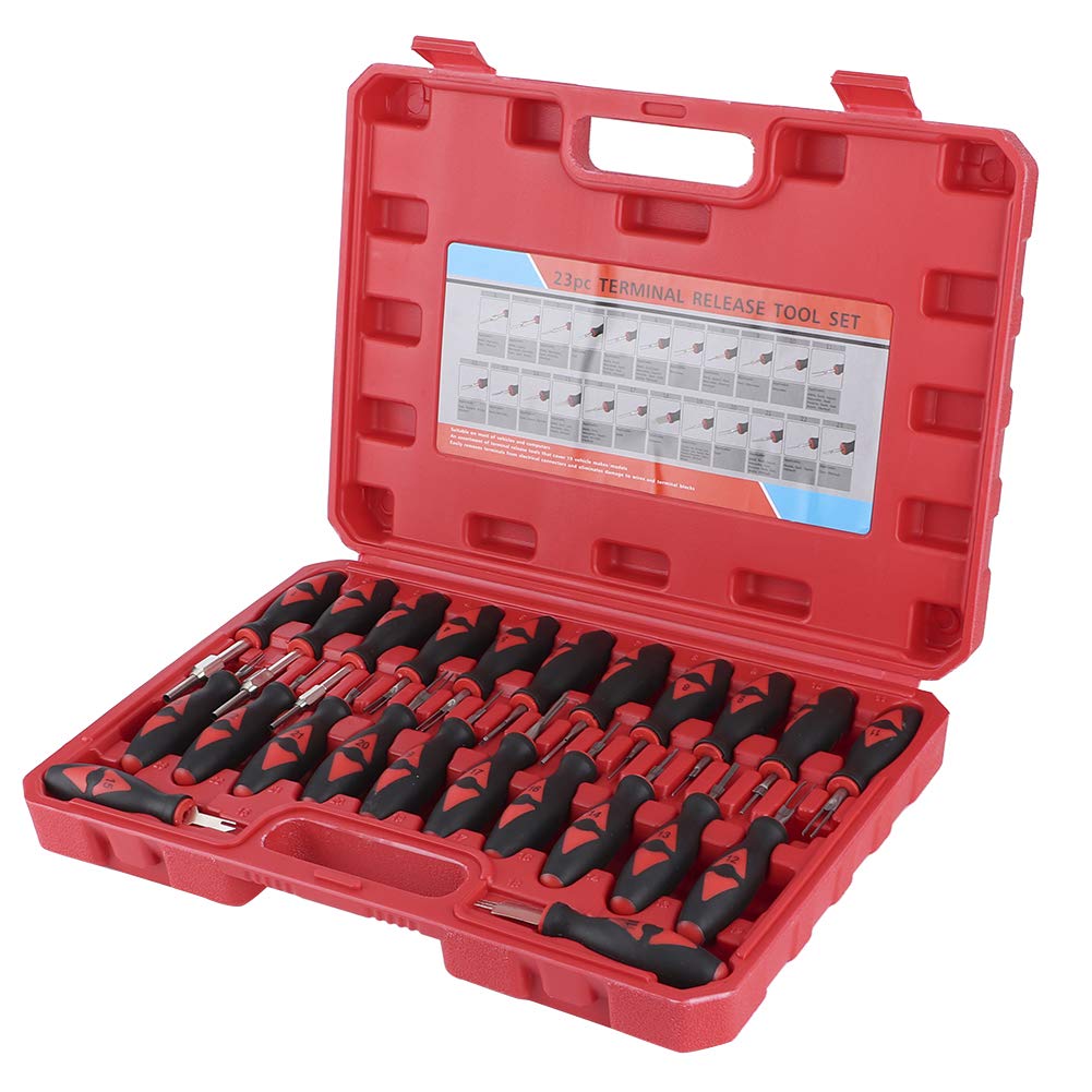 23pcs Universal Car Terminal Release Removal Tool Kit - Damage-Free Wiring Connector Disassembly Set for Automotive Electrical Repairs | Perfect for Mechanics, DIY Enthusiasts & Car Maintenance