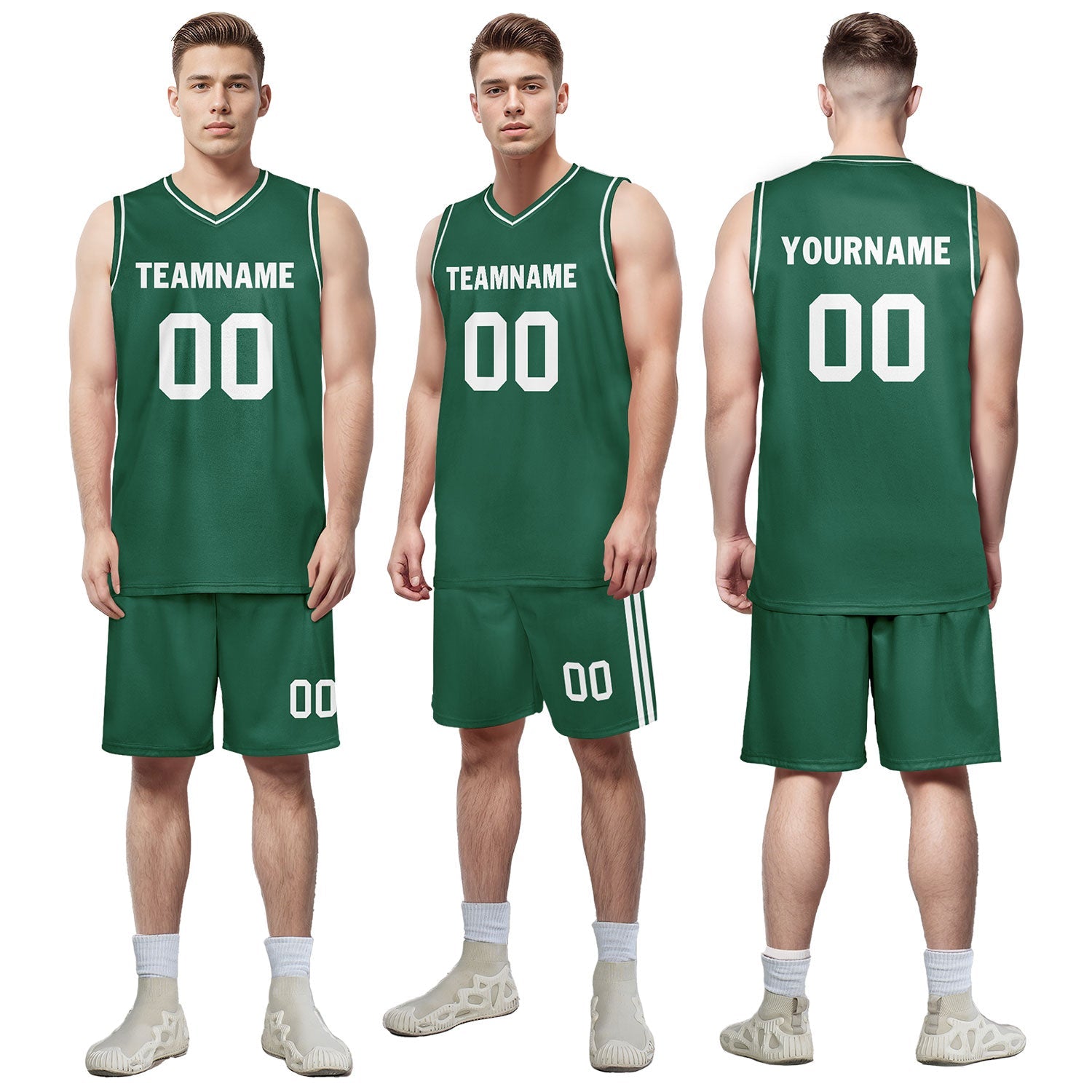 Custom Green Classic Style Basketball Jersey - Breathable Mesh Sports Uniform for Men & Women - Perfect for Team Games, Training, and Fan Apparel (BBJ01 D020105 22)